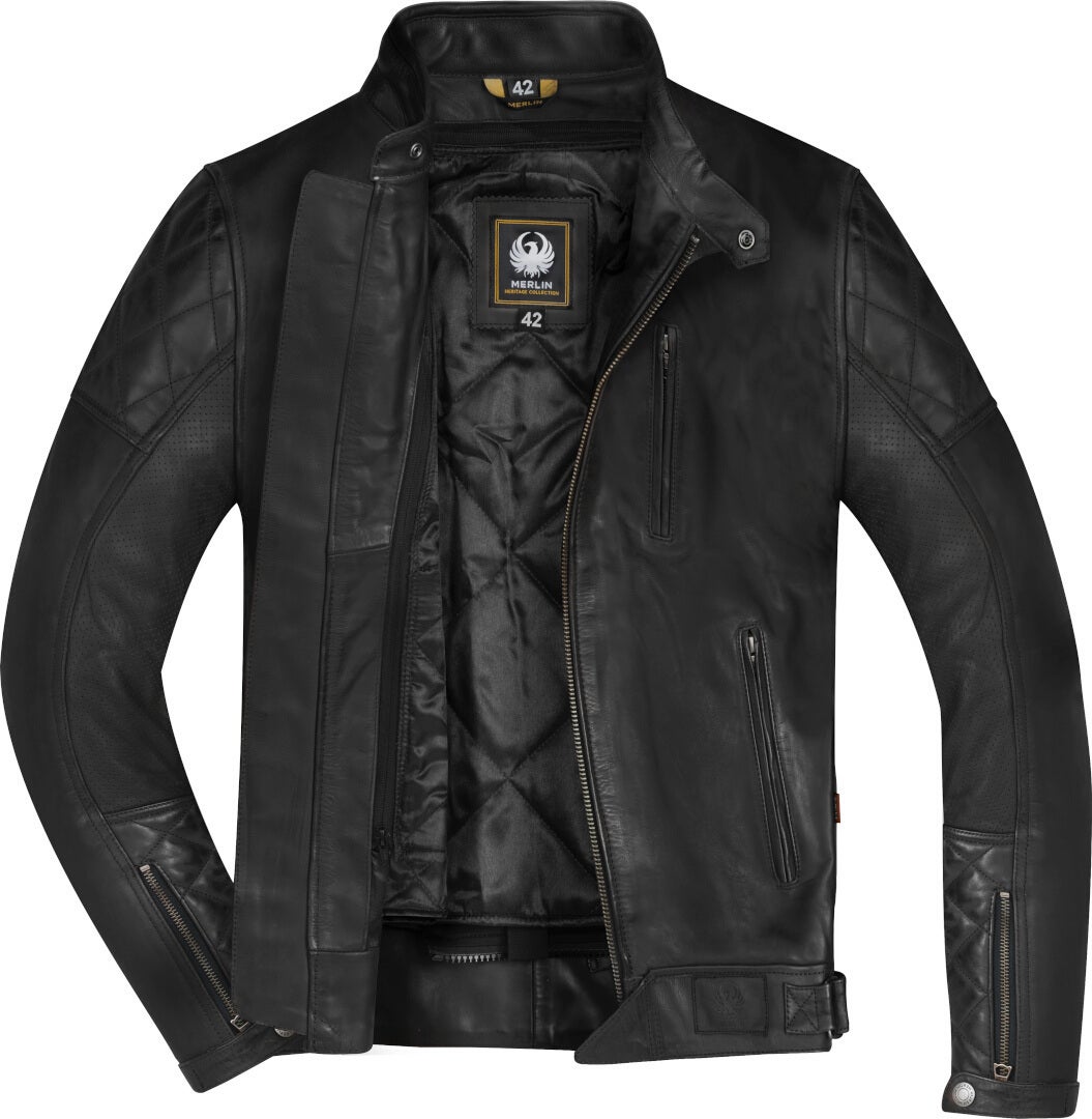 Side view of Merlin Wishaw D3O Motorcycle Leather Jacket
