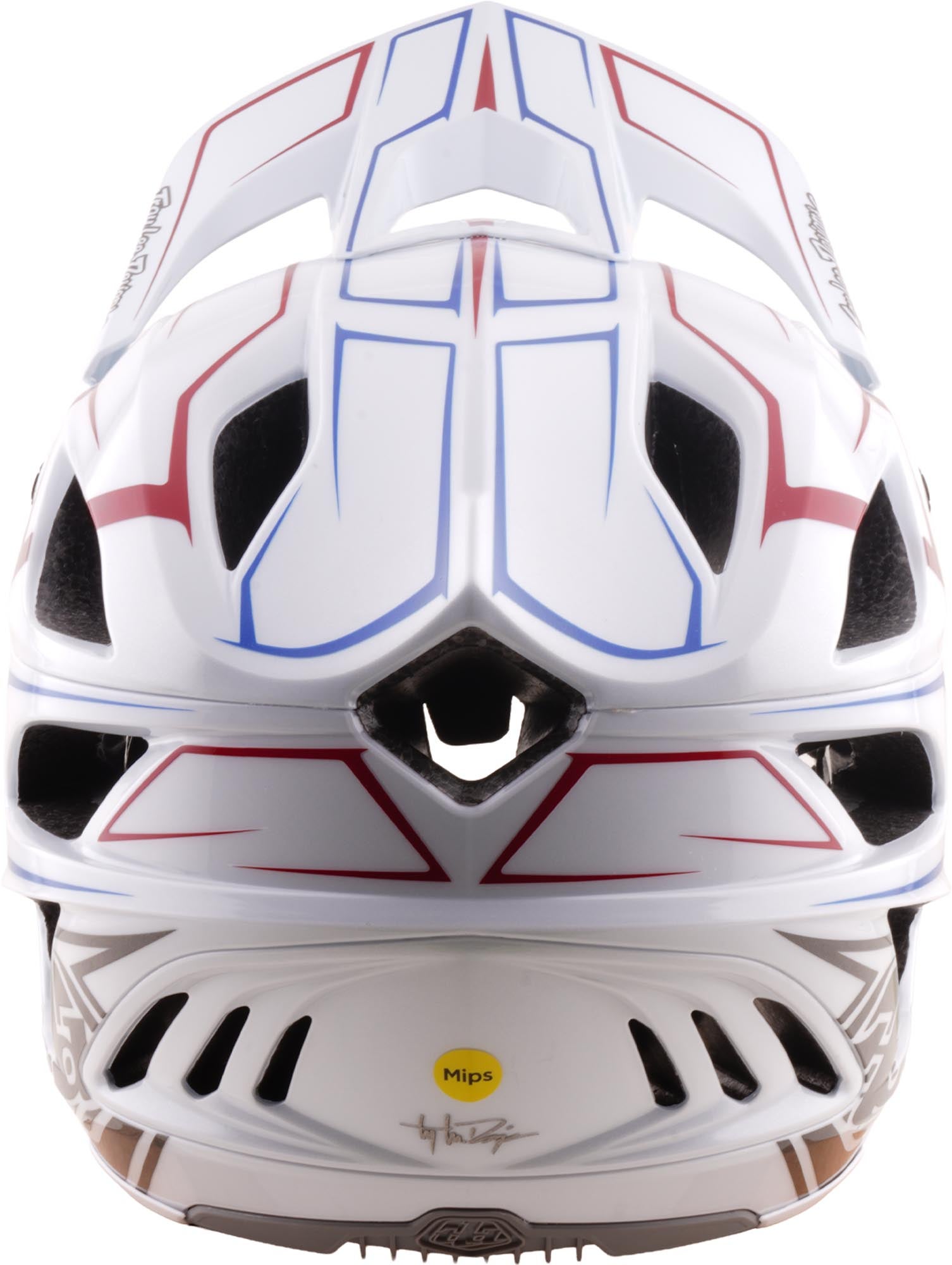Side view of Troy Lee Designs Stage Stunt MIPS Pinstripe Bicycle Helmet