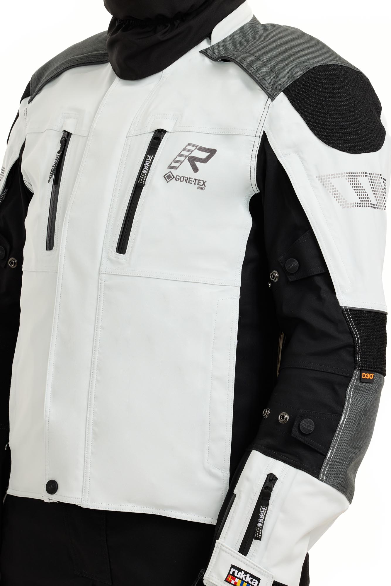 Rukka Flexo-R Nepromokavá textilní bunda pro motocykl bílá/šedá/černá 60 Obrázek 7