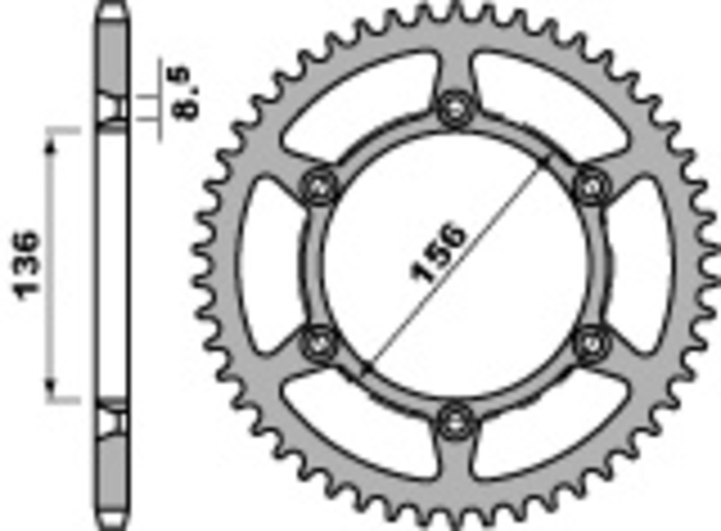 PBR Standardní ocelové ozubené kolo C45 820 - 520 Obrázek 1
