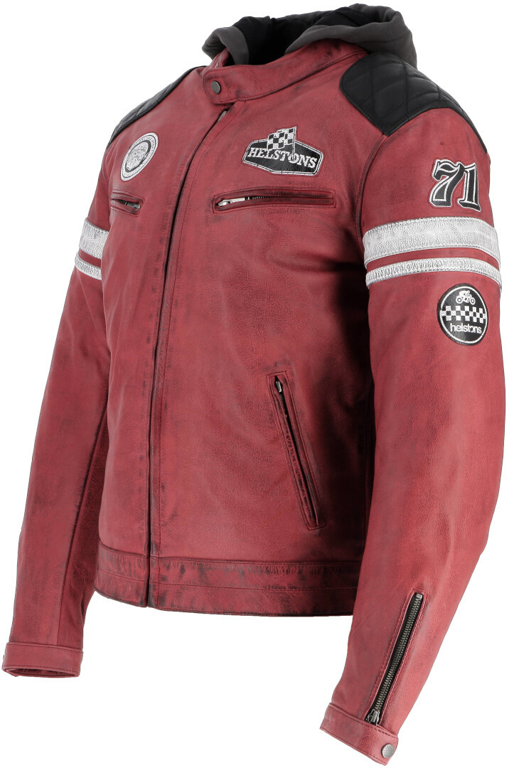 Helstons Riposte Motorrad Lederjacke rot M Abbildung 2
