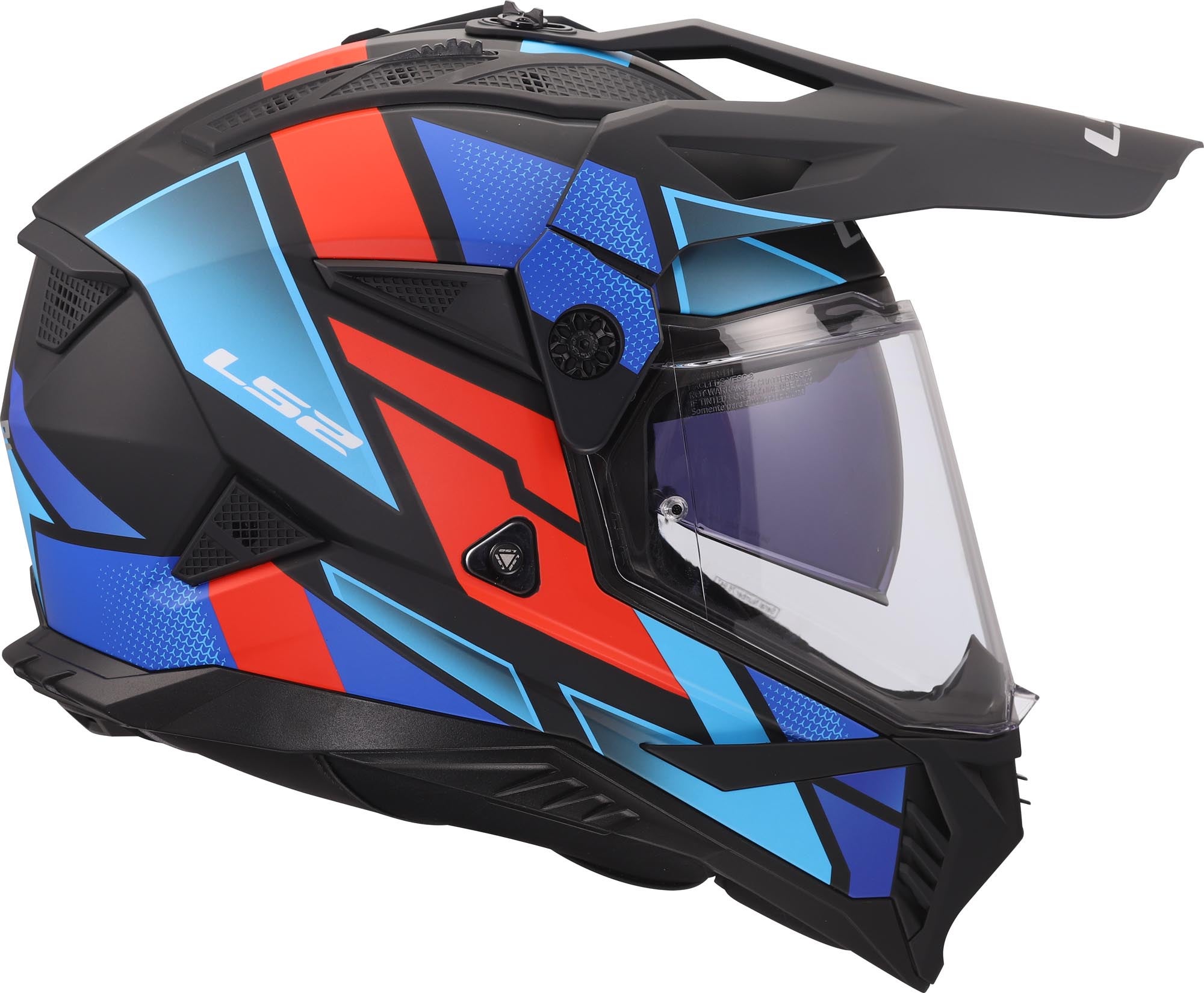 LS2 MX702 Pioneer II Block Casco Enduro nero/rosso/blu L (59/60) Figura 8