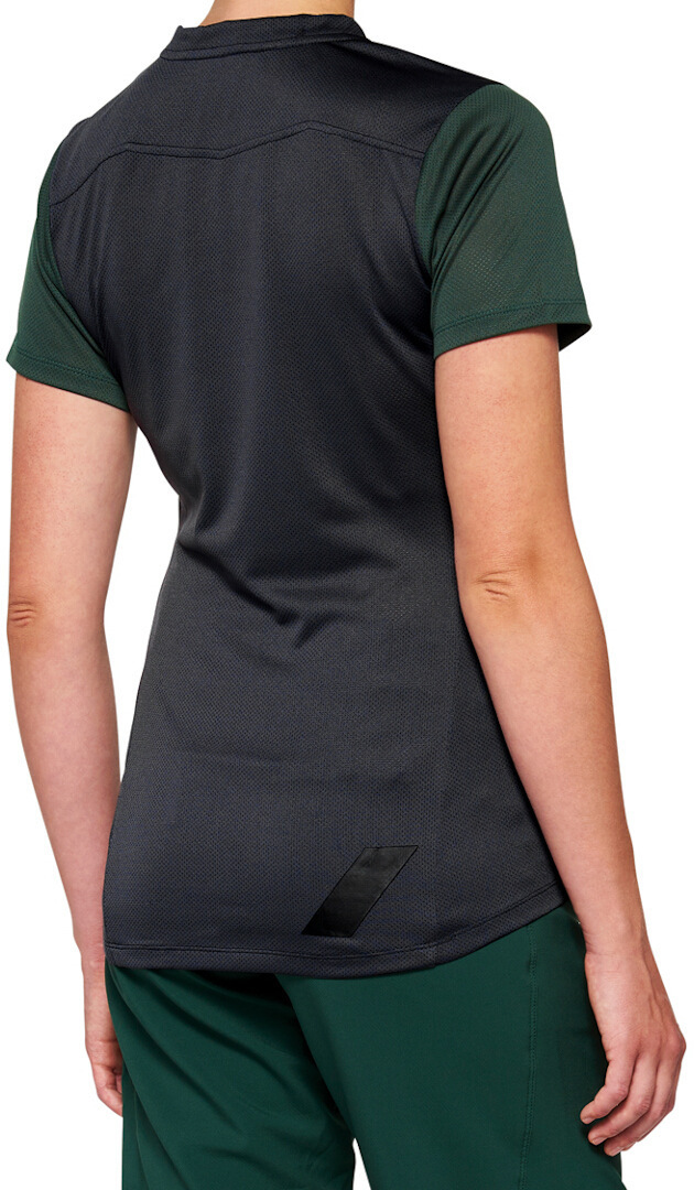 100% Ridecamp Tricou pentru biciclete cu mânecă scurtă pentru doamne Negru/Verde XL Figura 2