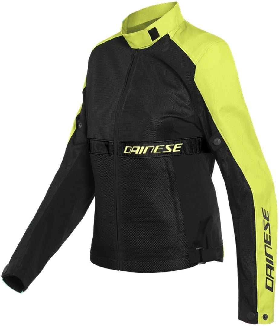 Dainese Ribelle Air Tex Dame motorcykel tekstiljakke sort/gul 44 Figur 1