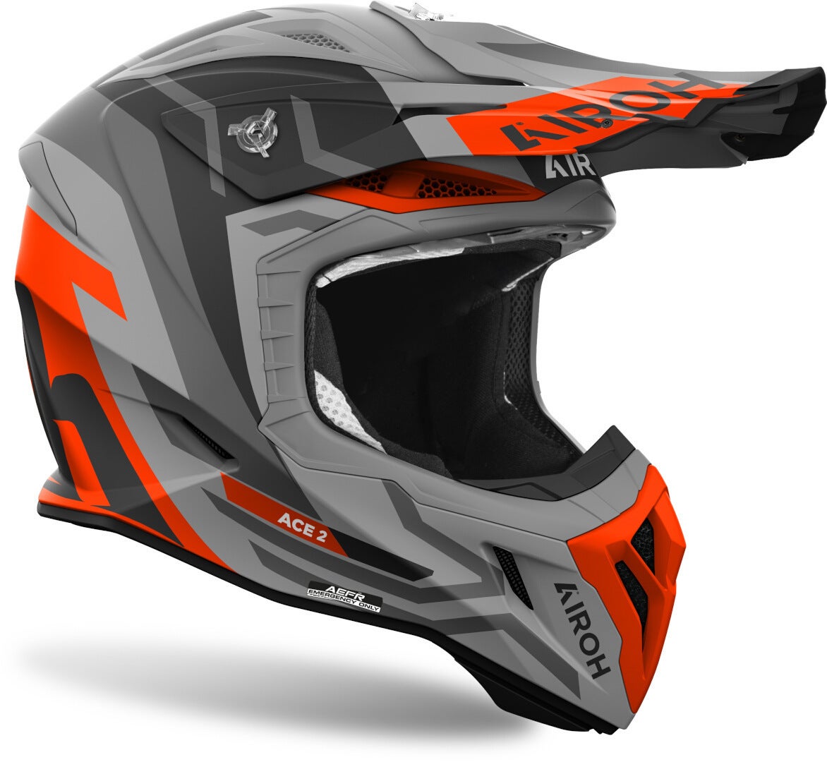 Airoh Aviator Ace 2 Ground Motocross Helm grau/orange S (55/56) Abbildung 2