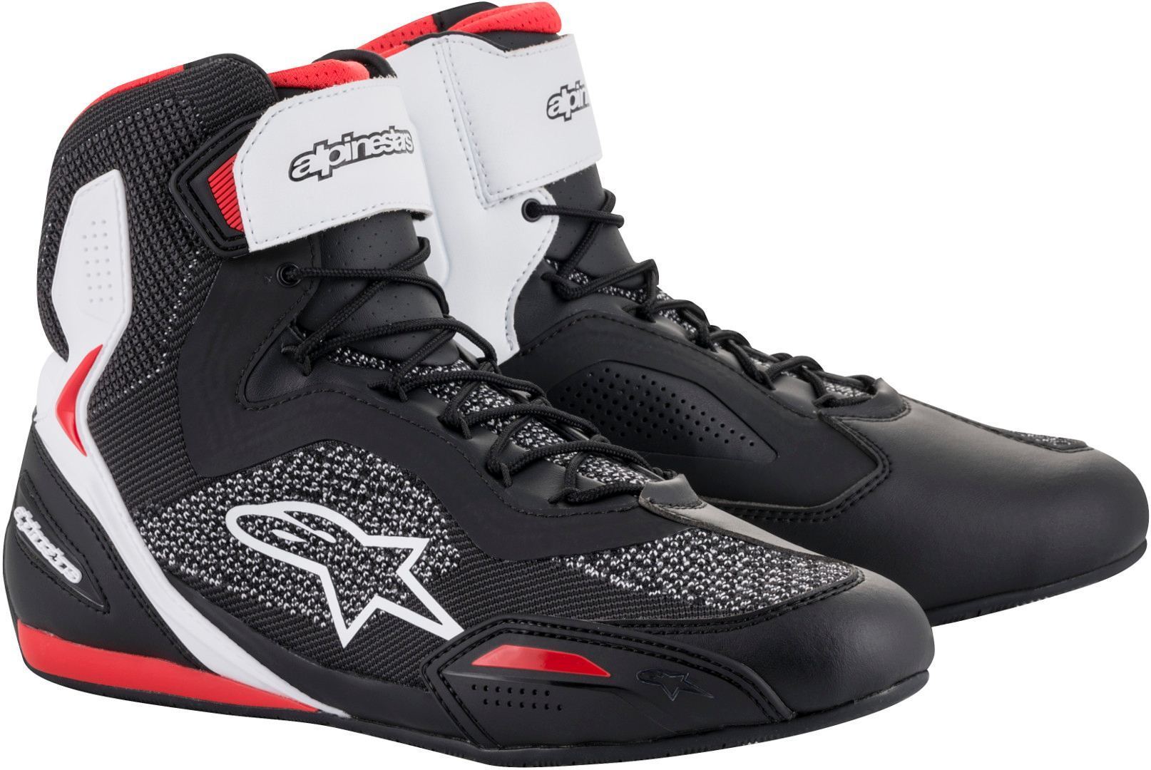 Alpinestars Faster 3 Rideknit Motorcykel sko sort/hvid/rød 14 (48) Figur 1