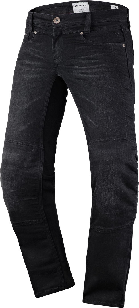 Scott Denim Stretch Blugi pentru motociclete pentru doamne negru 46 Figura 1