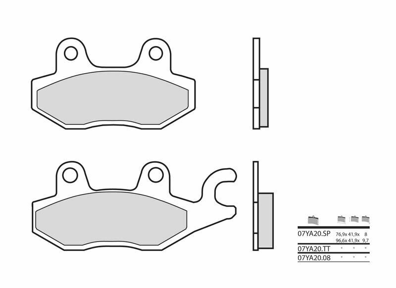 Brembo S.p.A. Vägbromsbelägg kolkeramik - 07YA2008 Figur 1