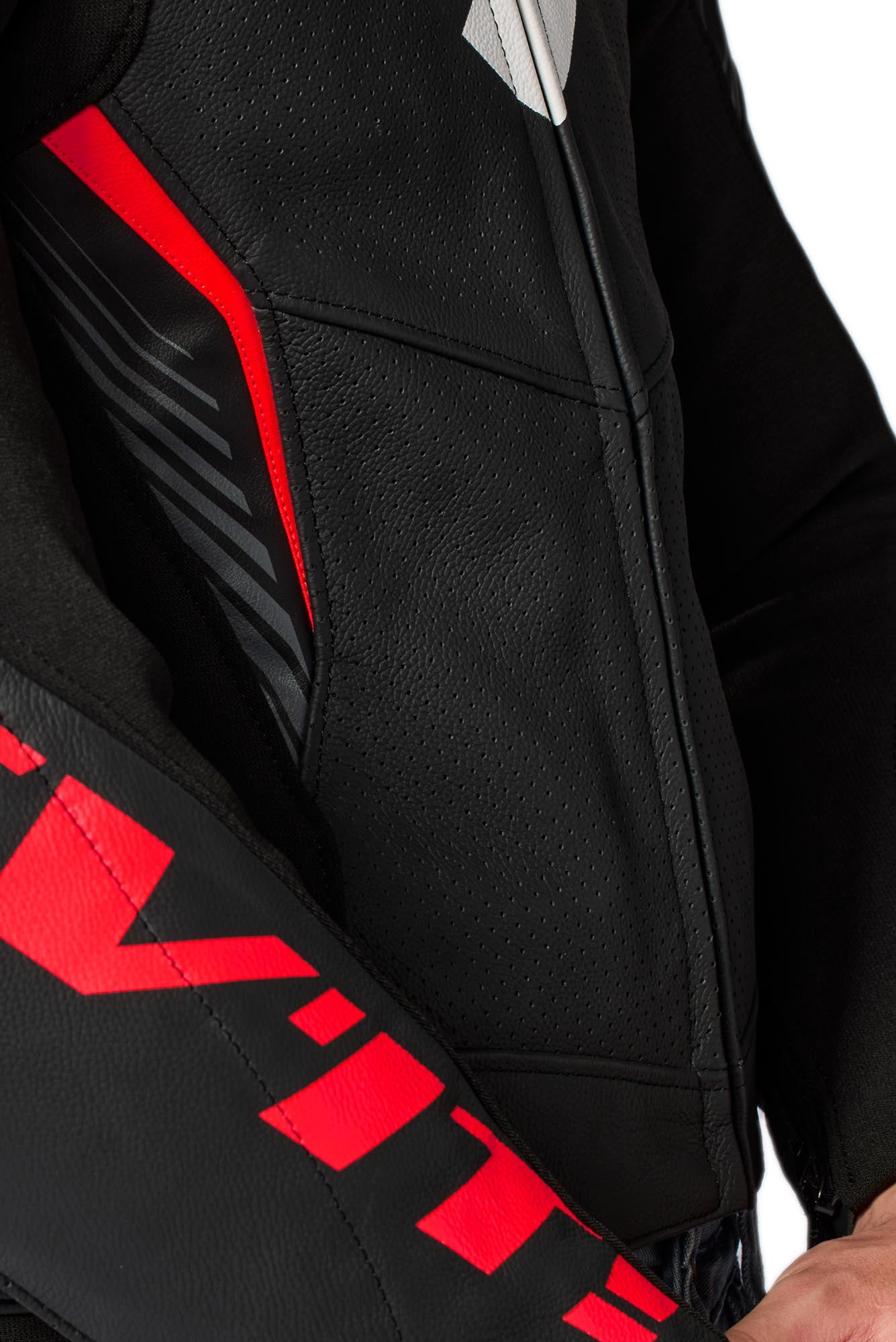 Revit Argon 3 Pro perforated Motorcycle Leather Jacket black/neon-red 52 Figure 12