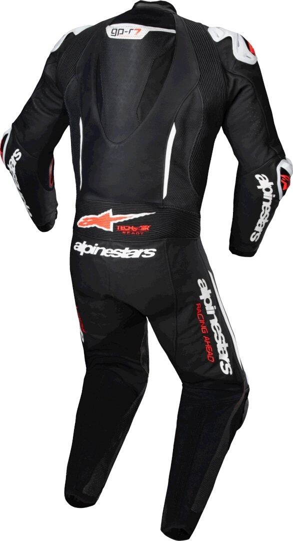 Alpinestars GP-R7 Costum de piele de motocicletă într-o singură piesă Negru/Alb/Neon-roșu 52 Figura 2