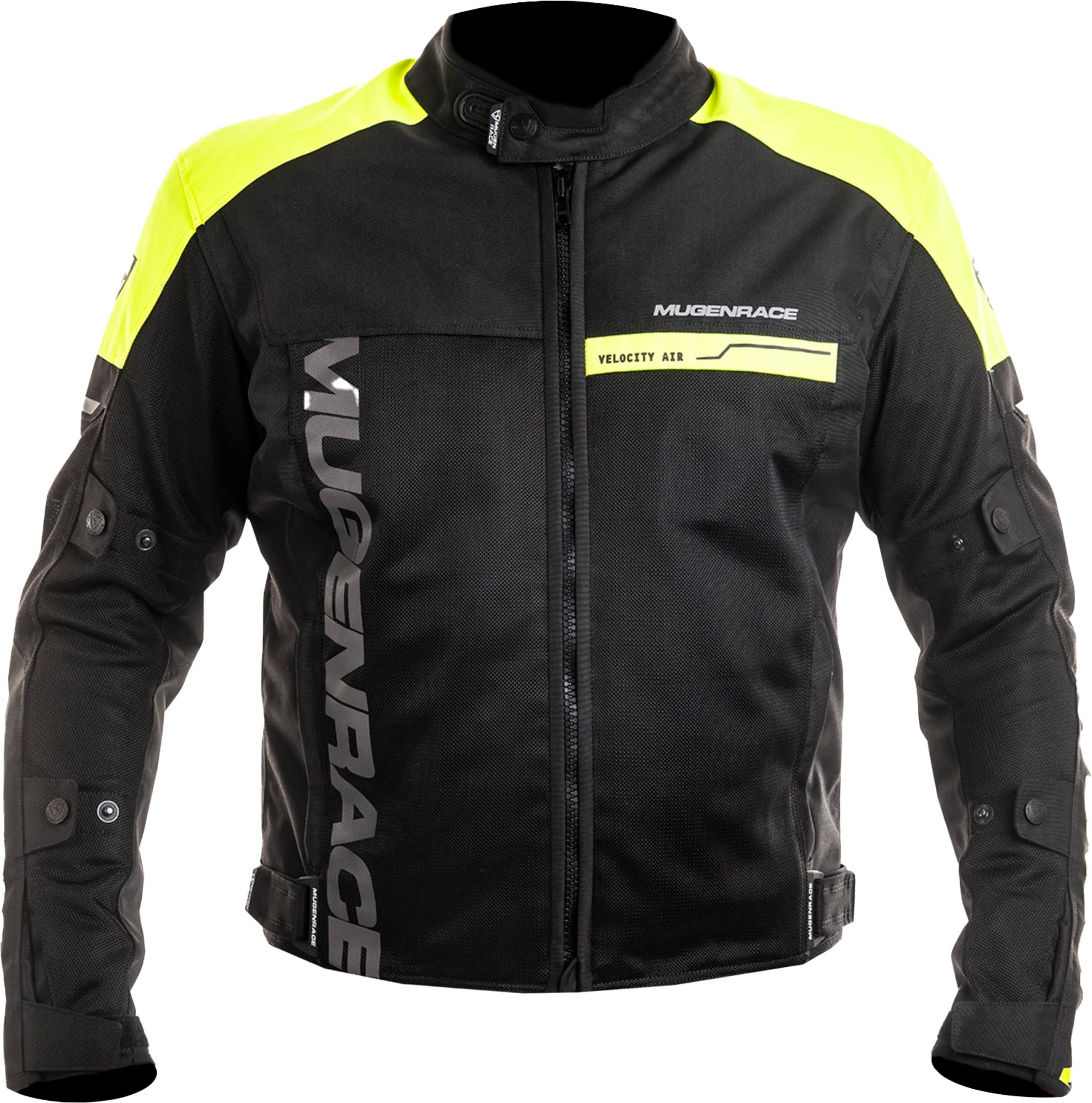MUGENRACE Velocity Air Motorcycle Textile Jacket black/neon-yellow M Figure 2