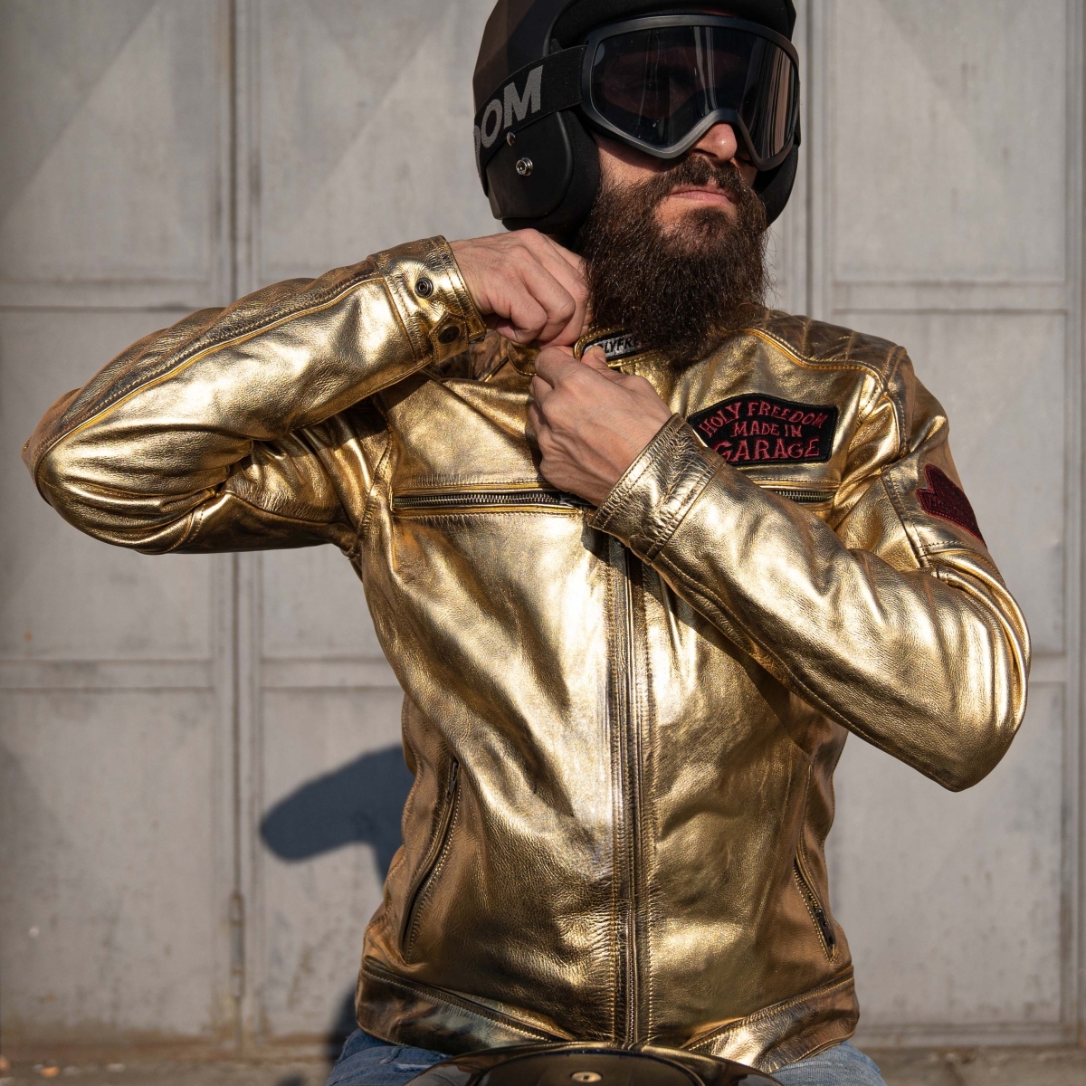 HolyFreedom Zero Lingotto Motorrad Lederjacke M Abbildung 19