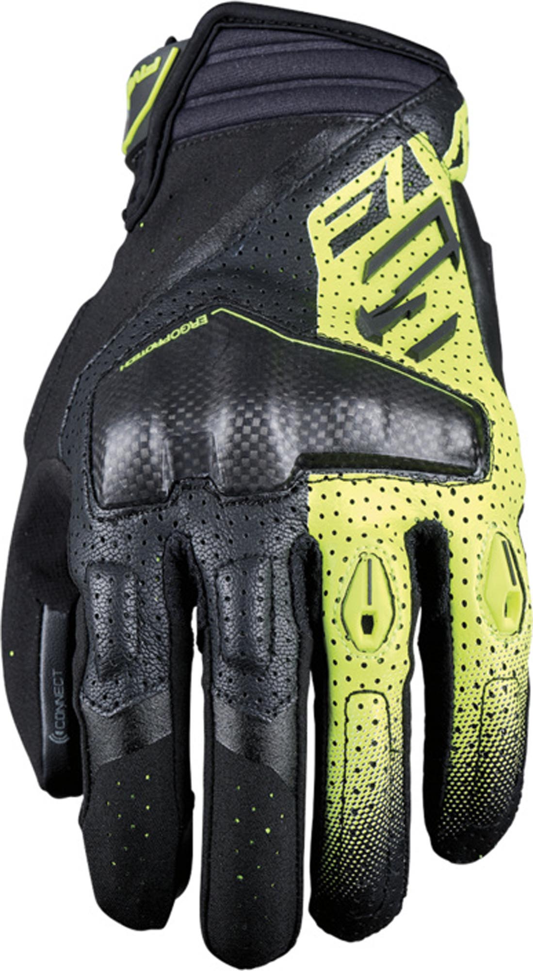 Five RSC Evo Motorcycle Gloves black/yellow 3XL Figure 1