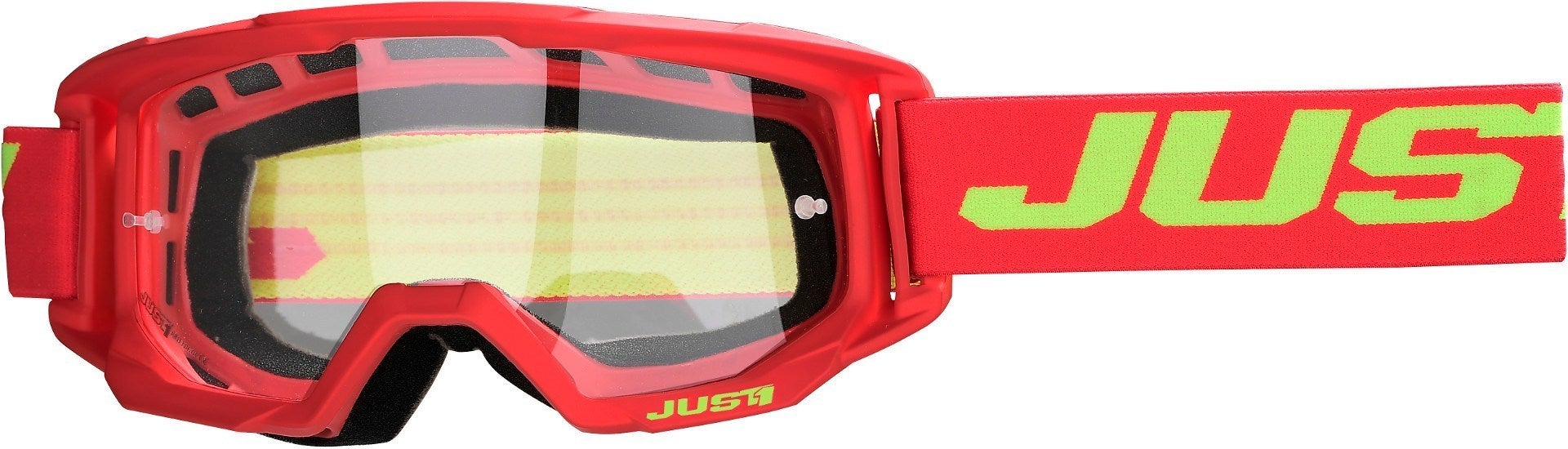 Just1 Vitro Occhiali Motocross rosso/giallo Figura 2
