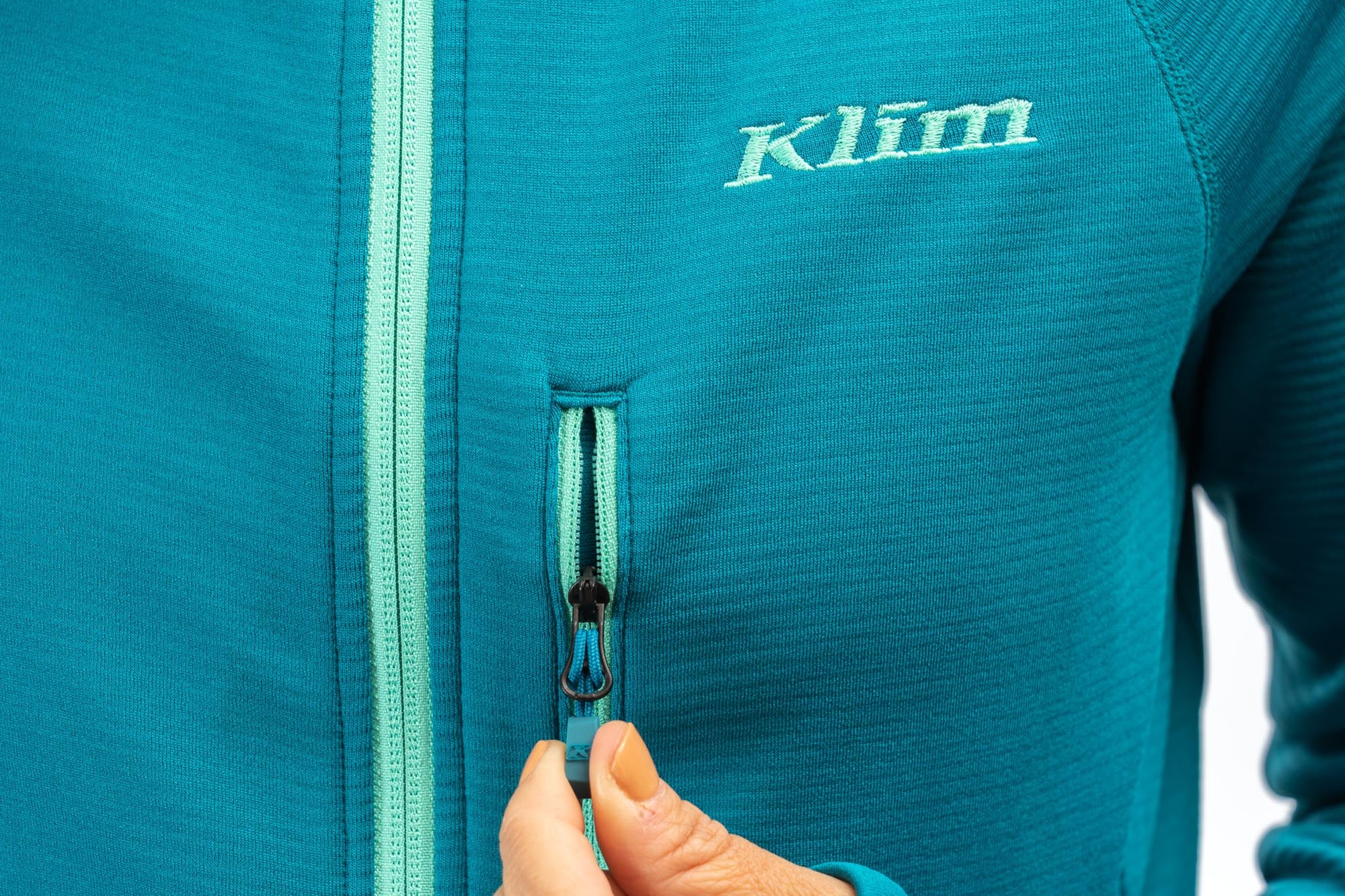 Klim Halo Sweat à capuche zippé pour dames turquoise L Figure 4