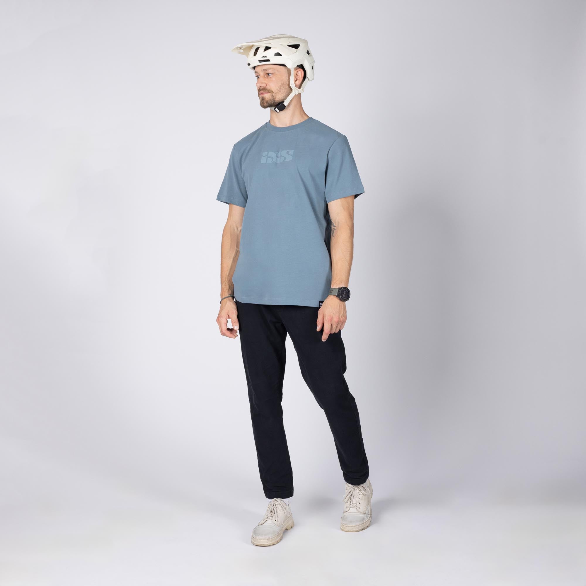 IXS Brand 1.1 Tričko modrá/šedá XL Obrázek 5