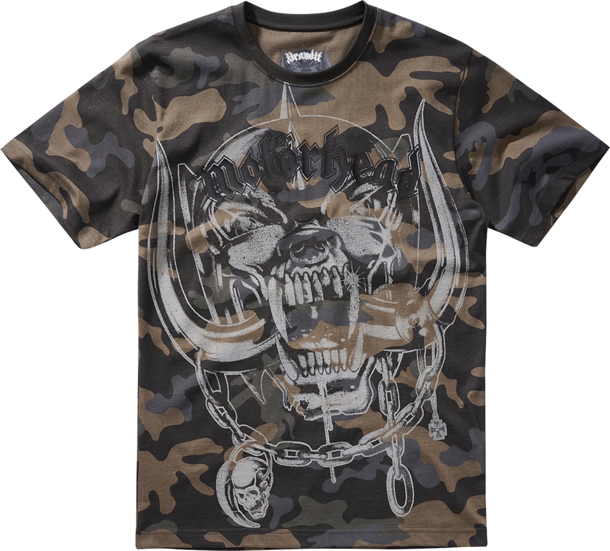 Brandit Motörhead Warping Print Maglietta Mimetismo Scuro S Figura 1