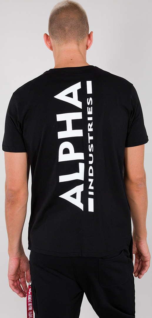 Alpha Industries Backprint T-shirt schwarz M Rysunek 2