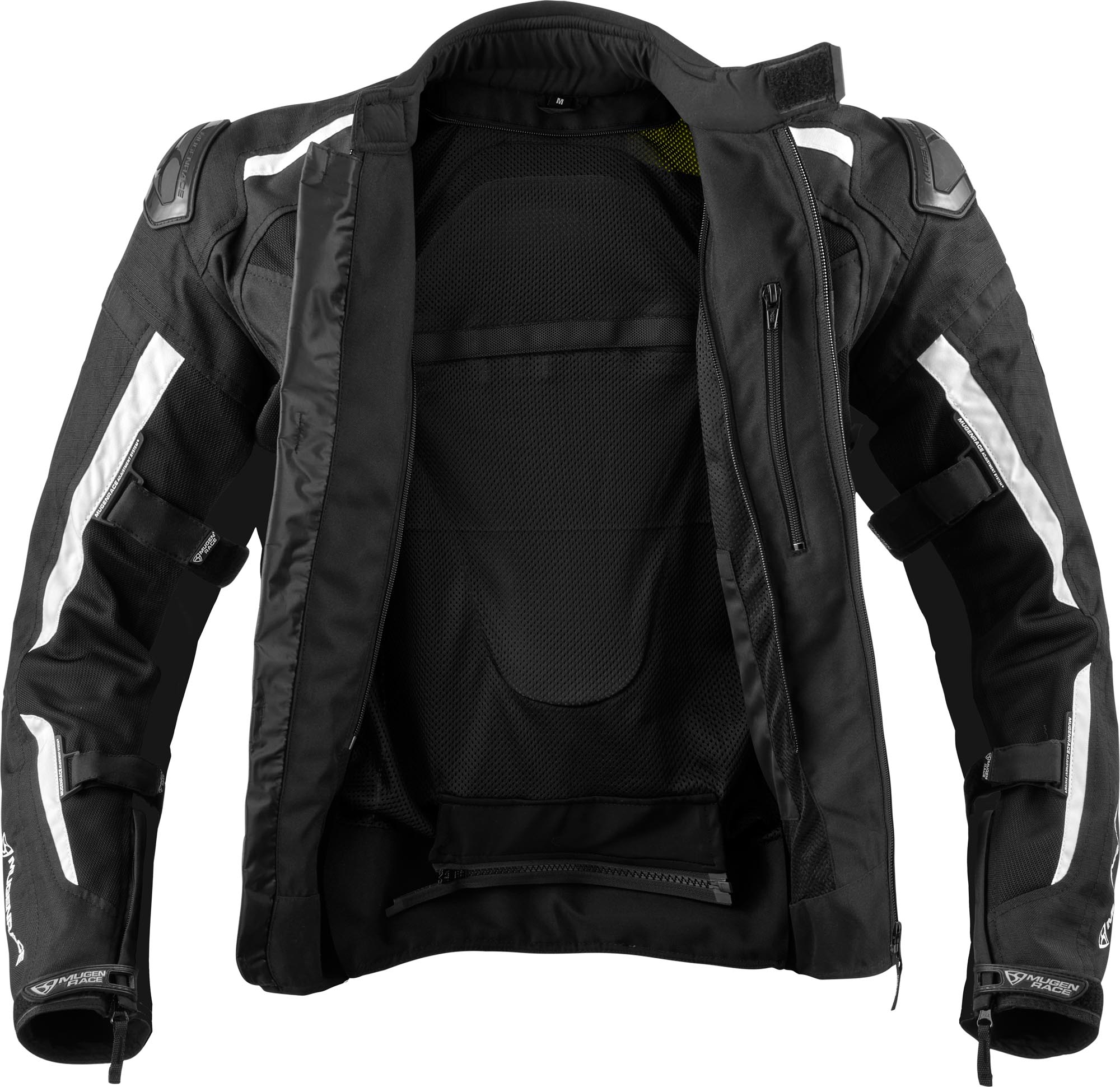 MUGENRACE Diavolo-1 waterproof Motorcycle Textile Jacket black/white M Figure 3