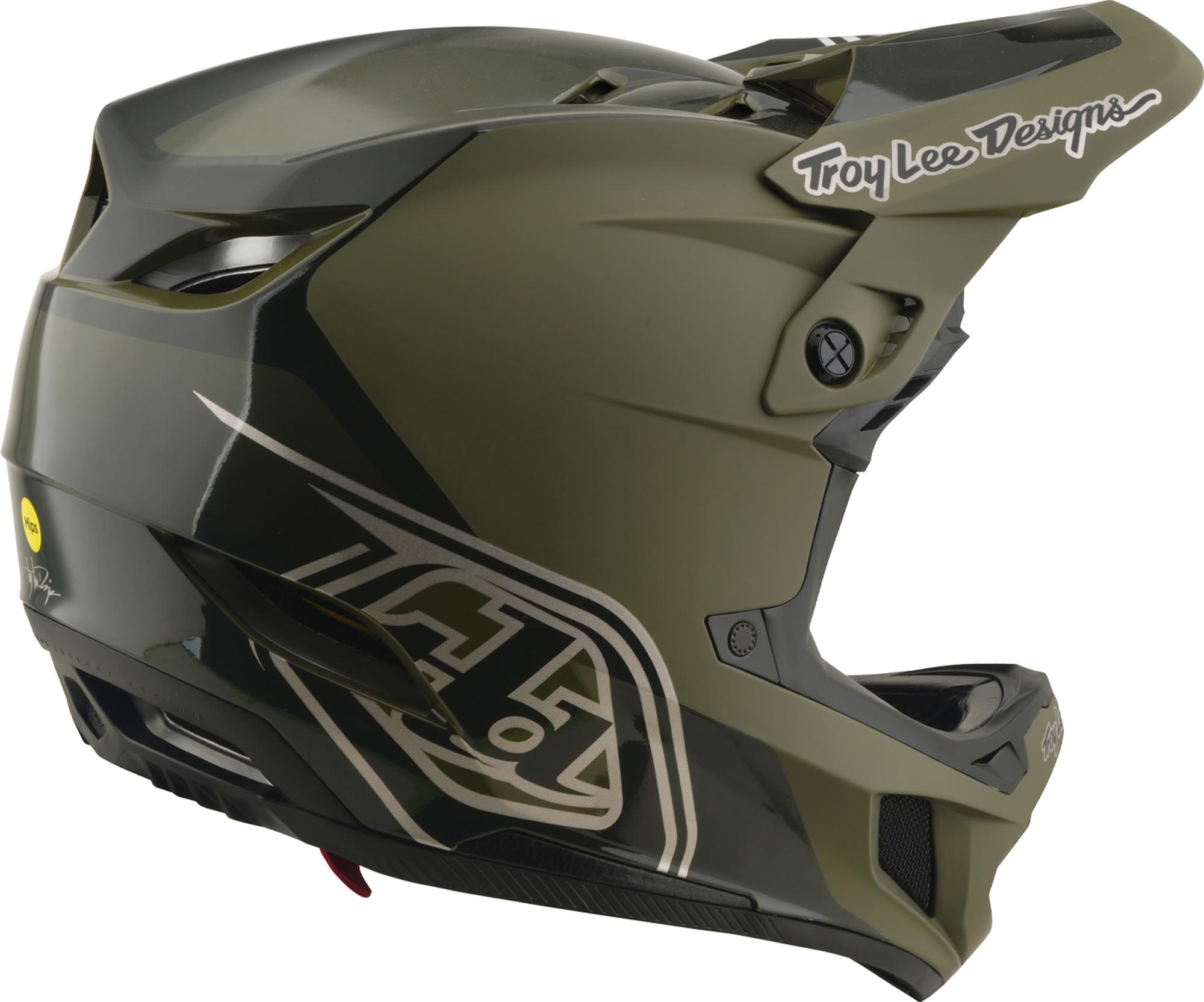Troy Lee Designs D4 Polyacrylite MIPS Shadow Casque de descente vert mat M (57/58) Figure 4