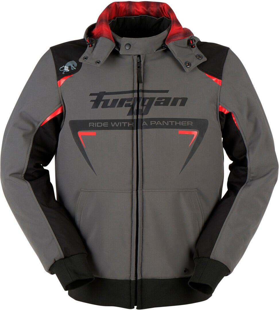 Furygan Sektor Roadster Motorcycle Textile Jacket dark grey/black/red 3XL Figure 1