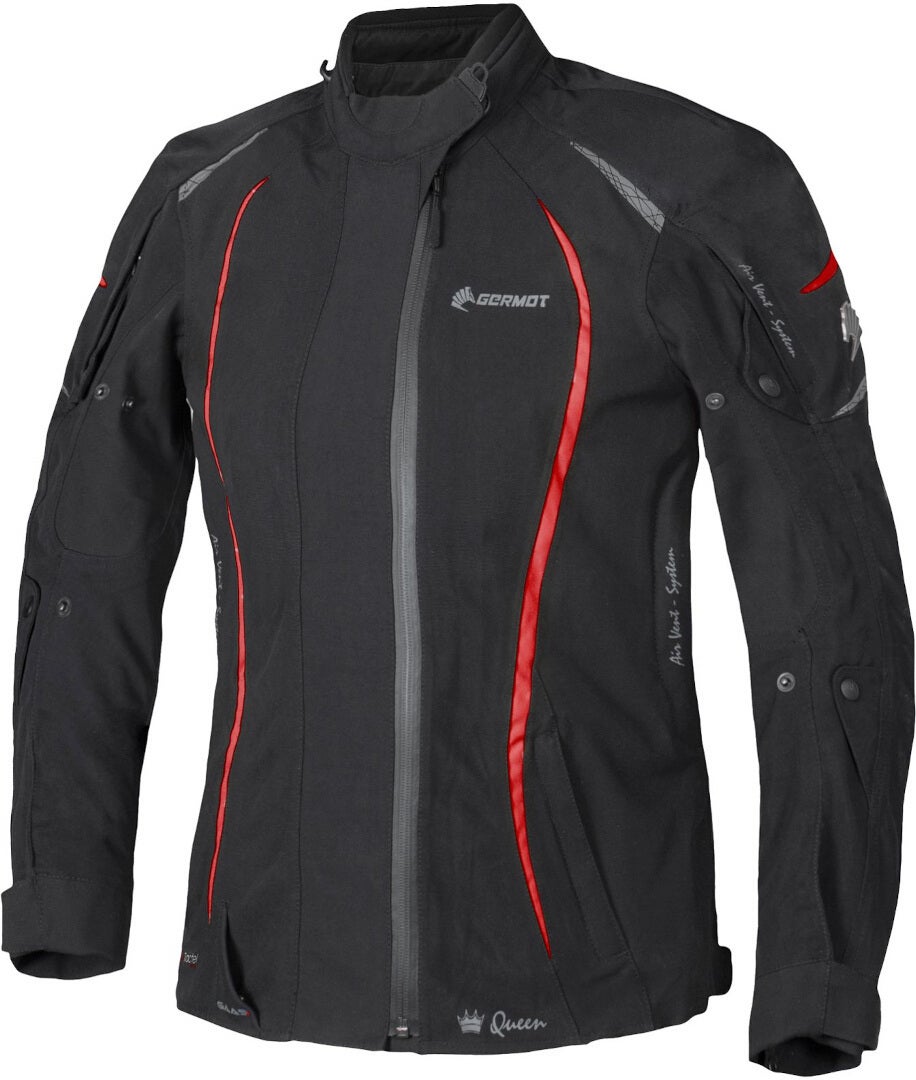 Germot MotoQueen imperméable à l’eau dames moto textile veste noir/rouge 48 Figure 2