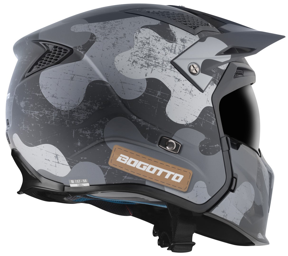 Bogotto Radic Camo 22.06 Casco nero opaco S Figura 9
