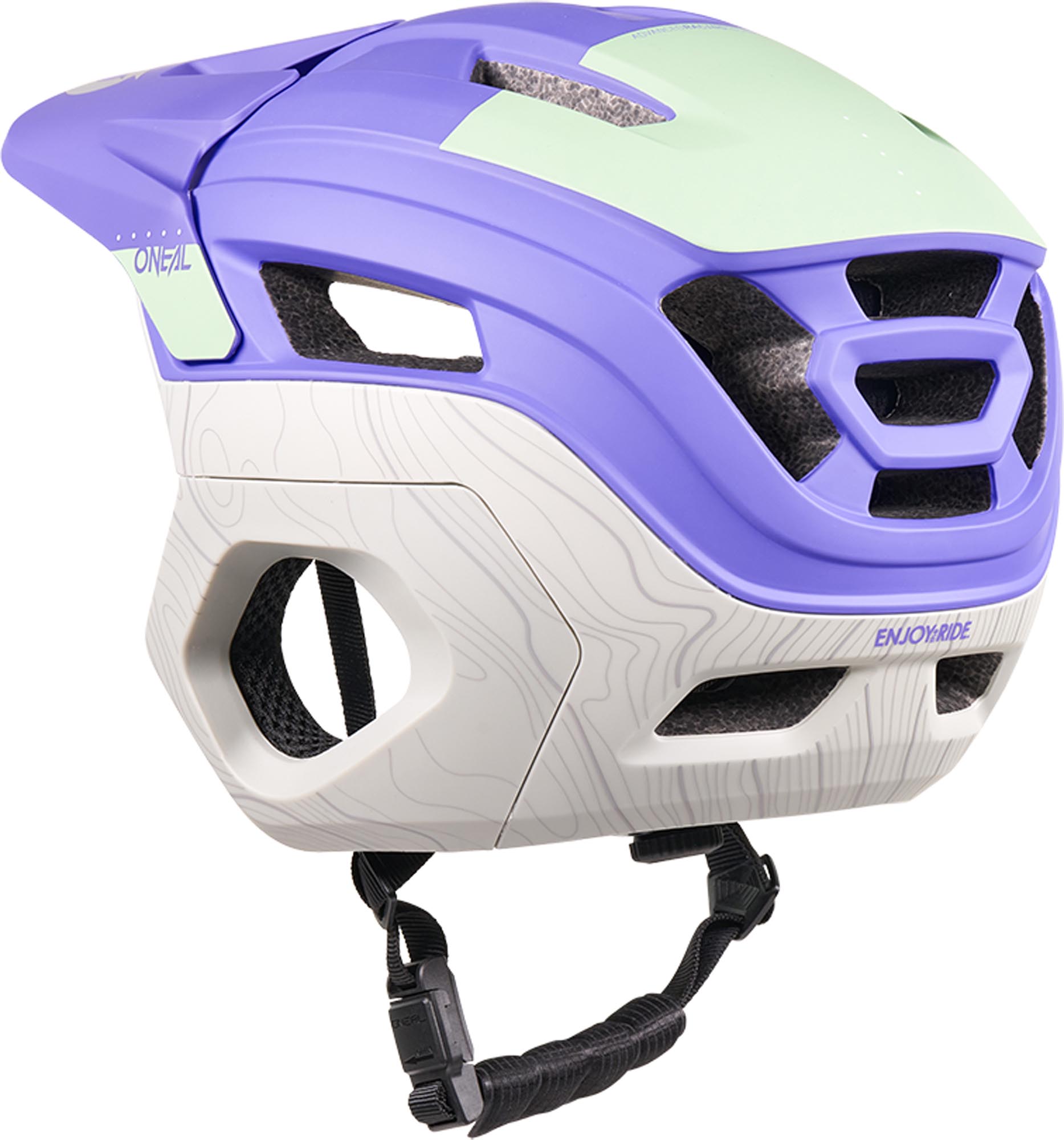 Oneal Trapper EVO Velosipēda ķivere violeta/pelēka/zila XS 4. attēls