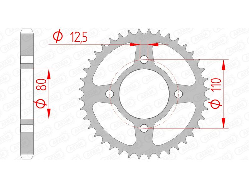 AFAM Couronne acier standard 10603 - 530 Figure 2
