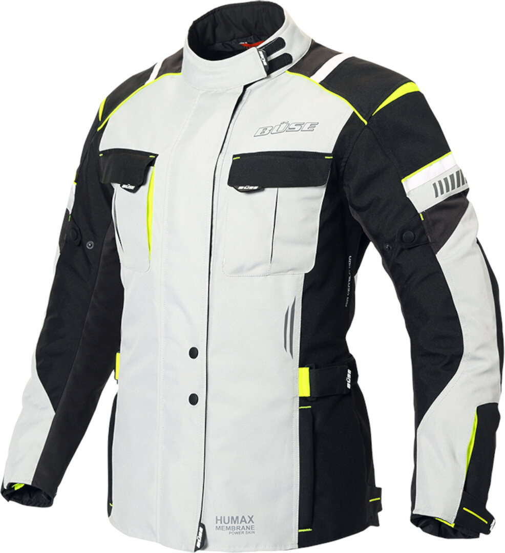 Büse Breno Pro Damen Motorrad Textiljacke schwarz/hellgrau 48 Abbildung 1