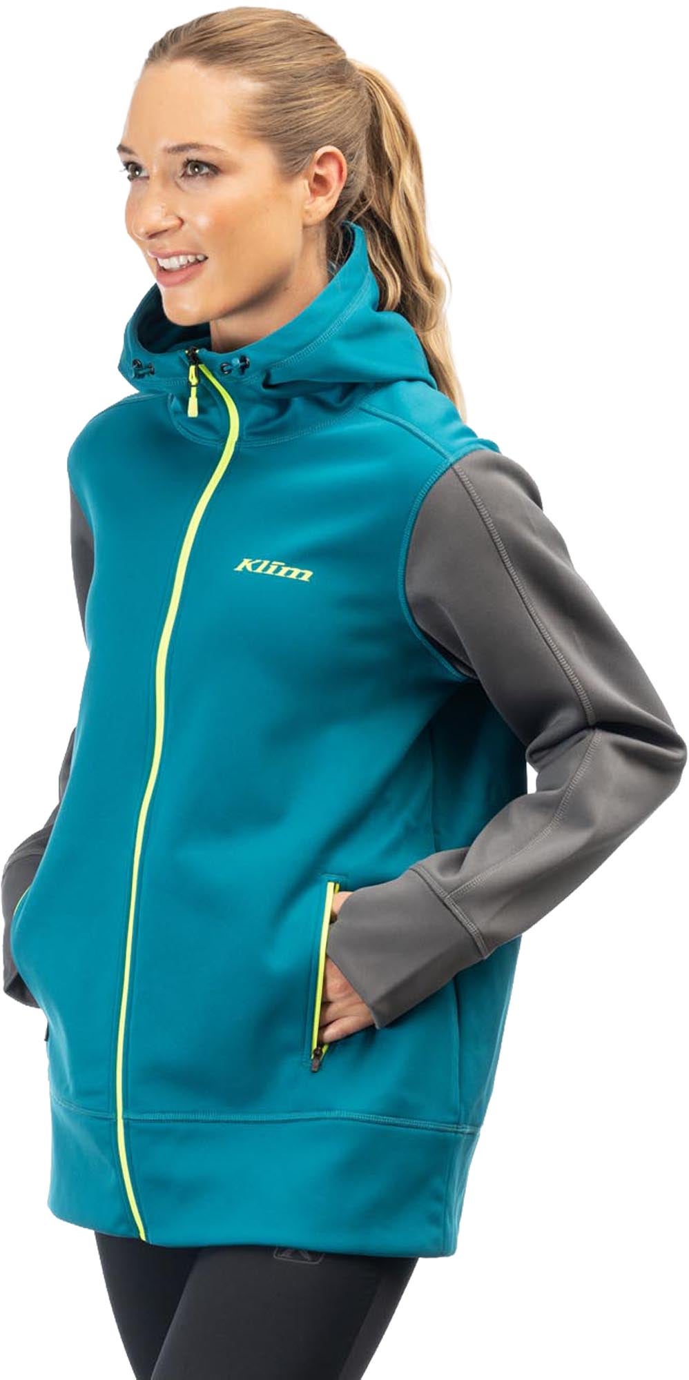 Klim Visita Full Naisten Zip-huppari Turkoosi/harmaa M Kuva 1