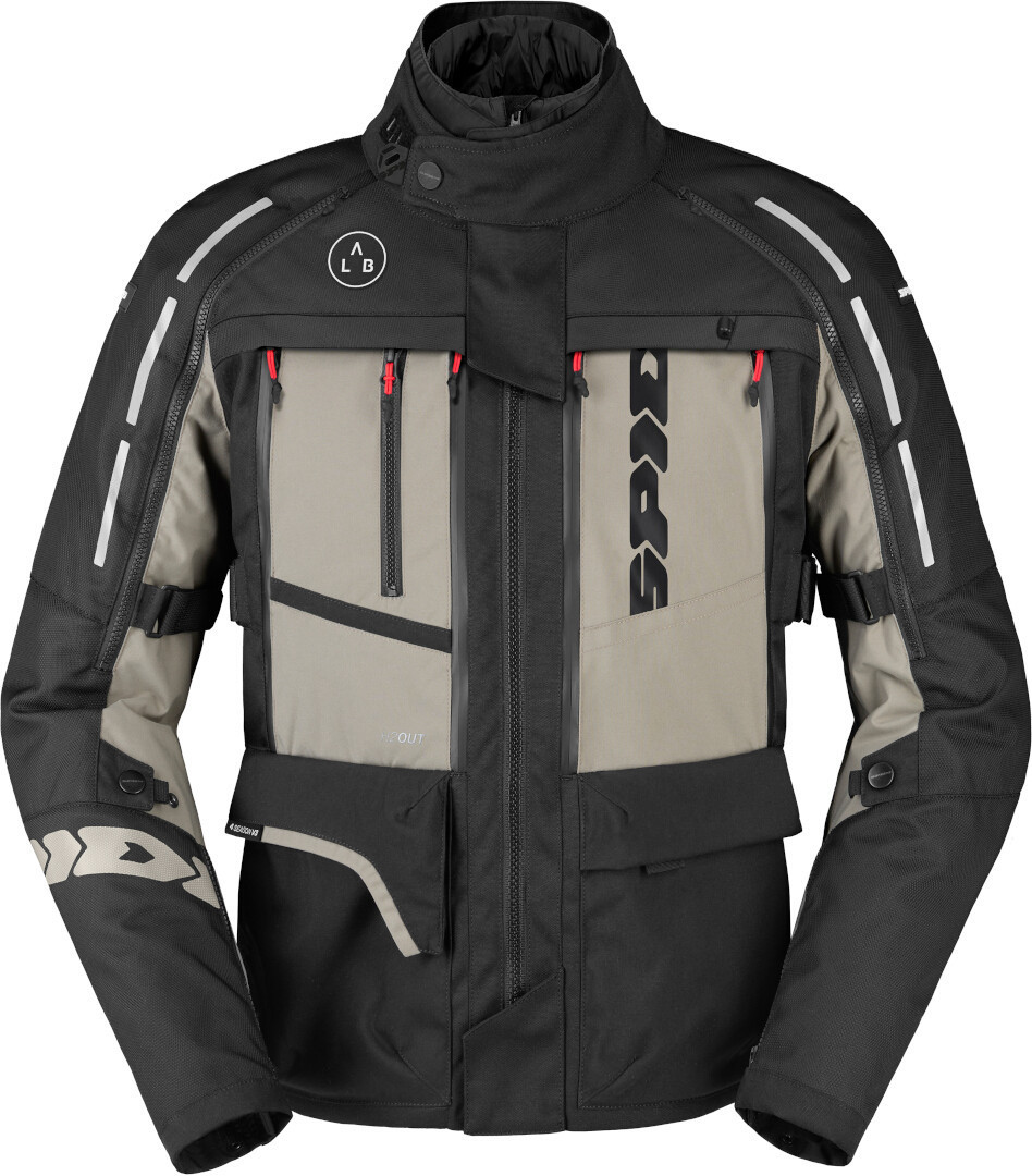 Spidi 4 Season V3 H2Out Veste textile imperméable gris/beige 4XL Figure 1