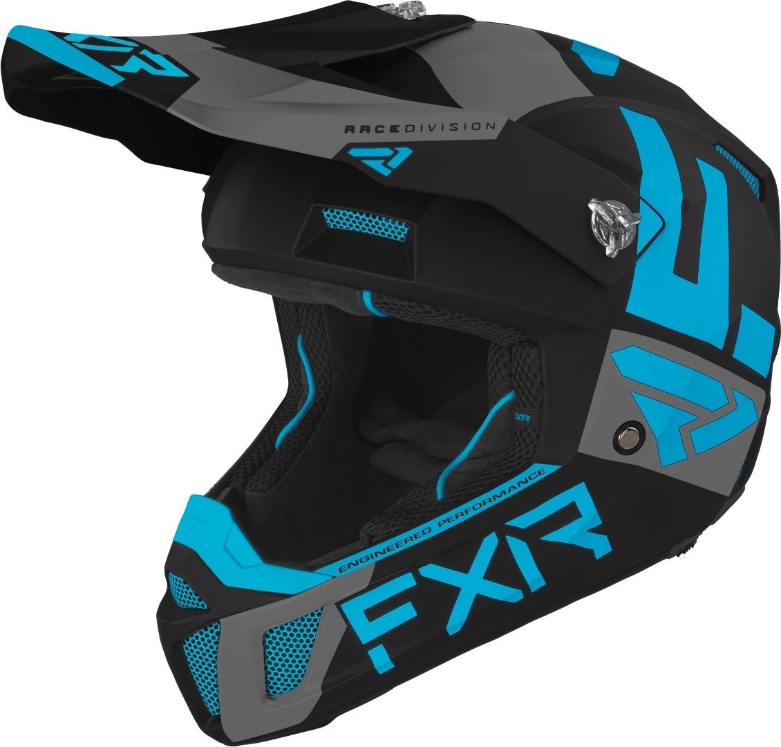 FXR Clutch CX MX Gear Casque de motocross noir/bleu L (59/60) Figure 1