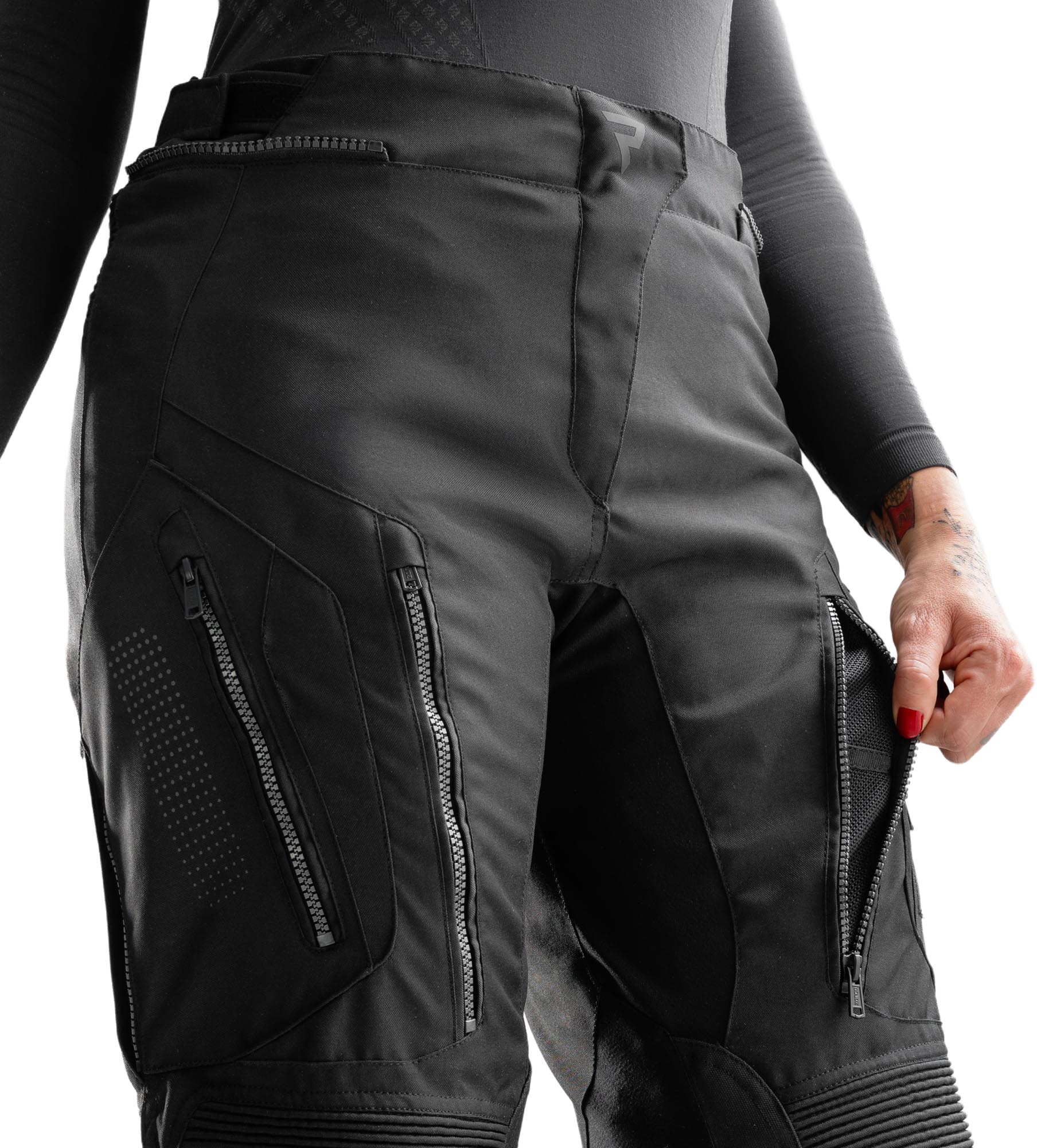 Rebelhorn Hiker 4 waterproof Ladies Motorcycle Textile Pants black S Figure 3