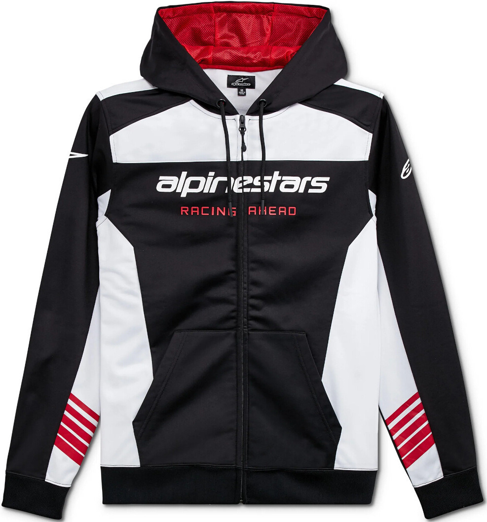 Alpinestars Session LXE Hanorac cu fermoar alb/negru S Figura 1