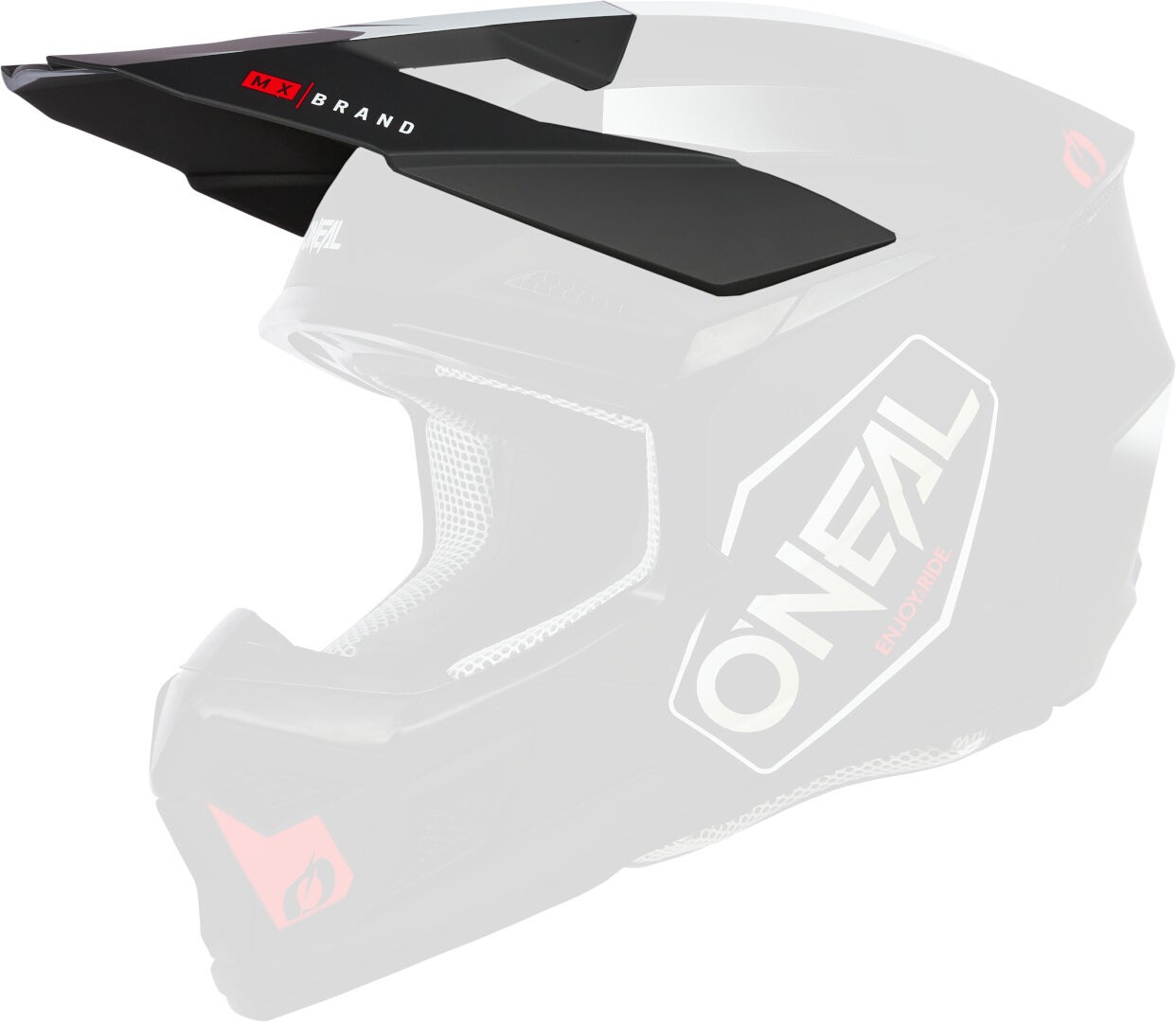 Oneal 3SRS Hexx Casco Motocross Nero/Bianco/Rosso XXL (63/64) Figura 8