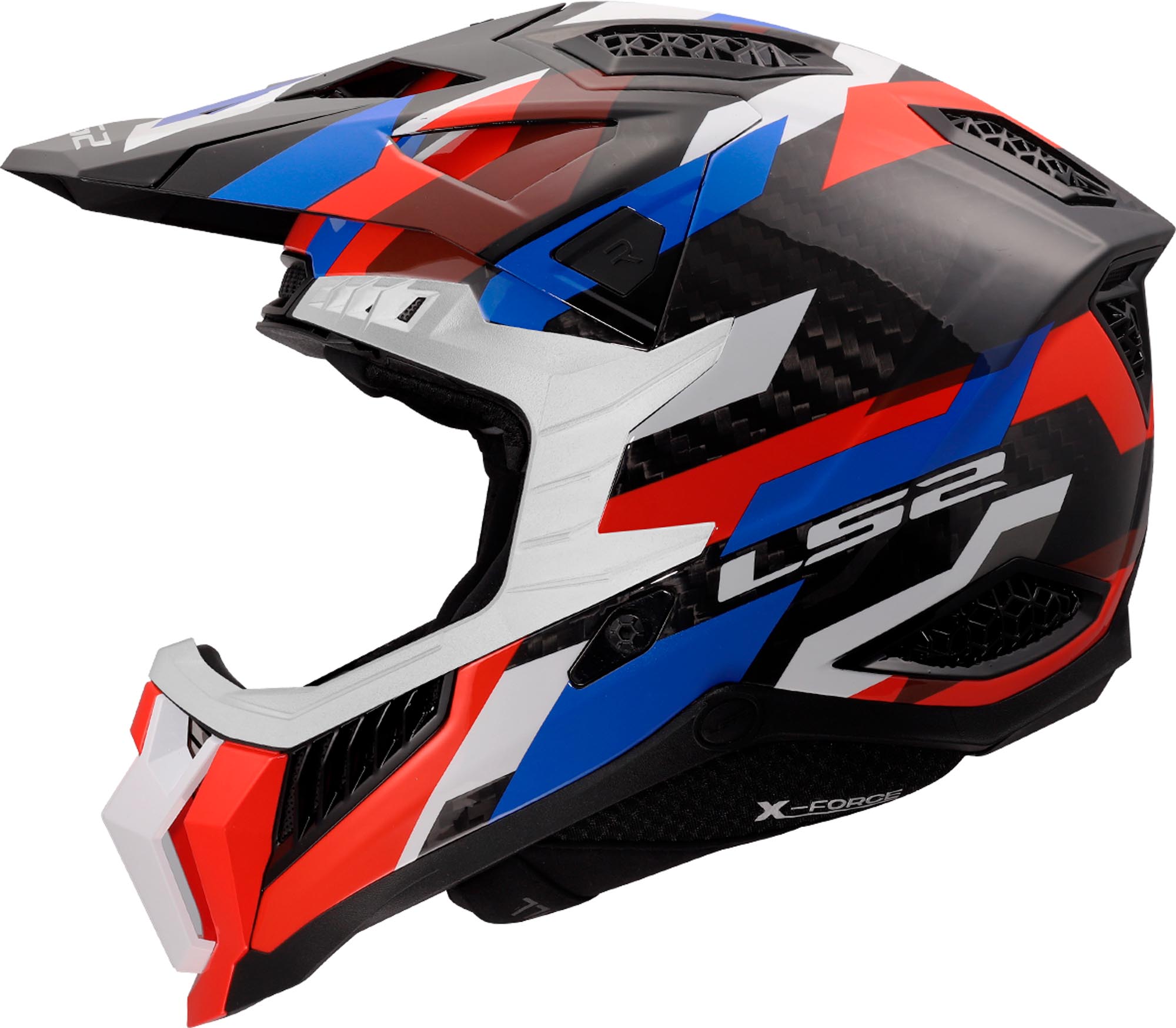 LS2 MX703 X-Force Phantom Casque de motocross Blanc/Bleu/Rouge XXL (63/64) Figure 4