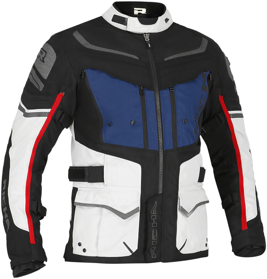 Richa Infinity 2 Adventure waterproof Motorcycle Textile Jacket black/blue/red 3XL Figure 1