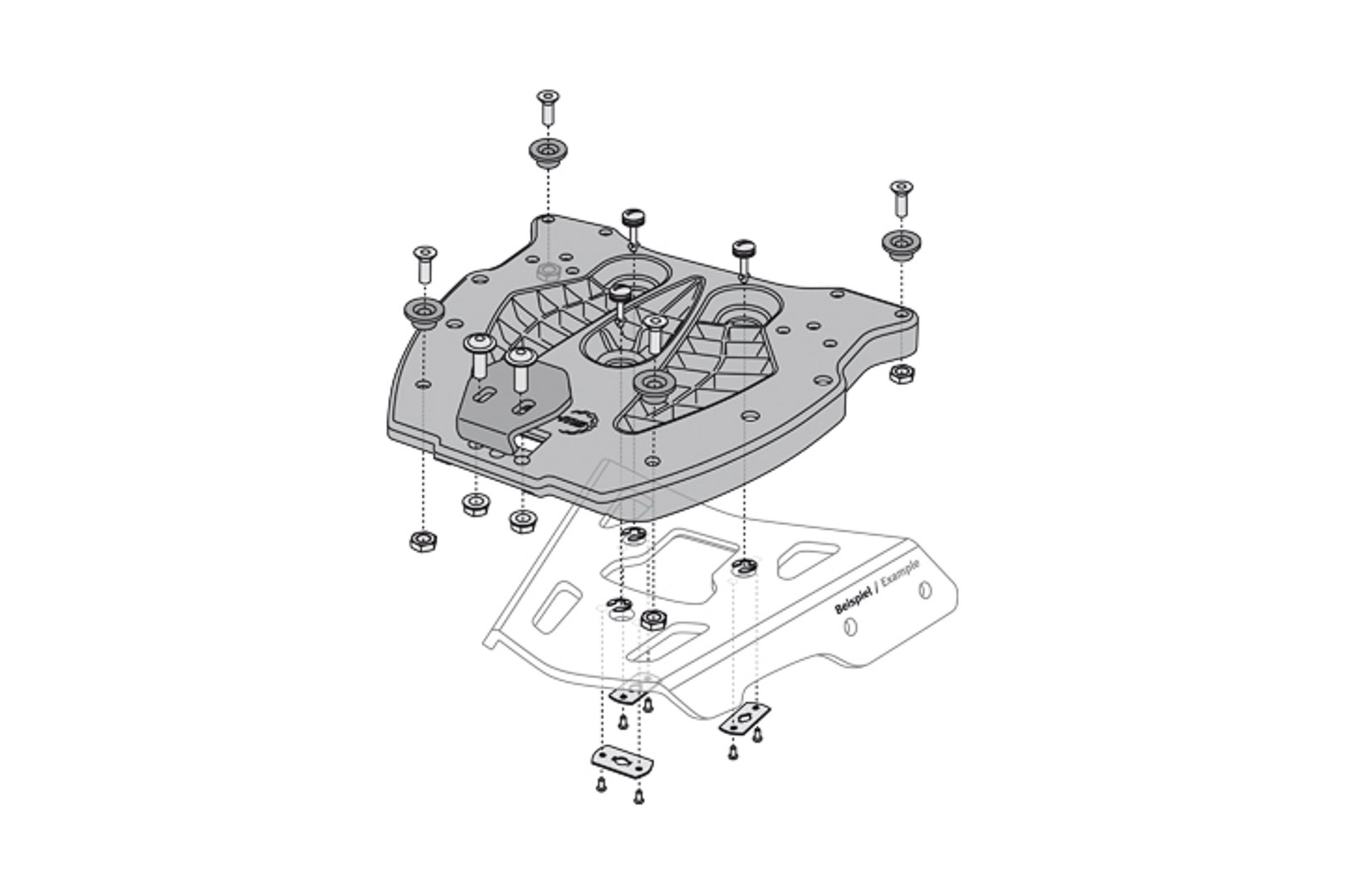 SW-Motech adapterplade til ALU-RACK - Til TRAX topkasse. Sort. Figur 1 SW-Motech adapterplade til ALU-RACK - Til TRAX topkasse. Sort. Figur 1