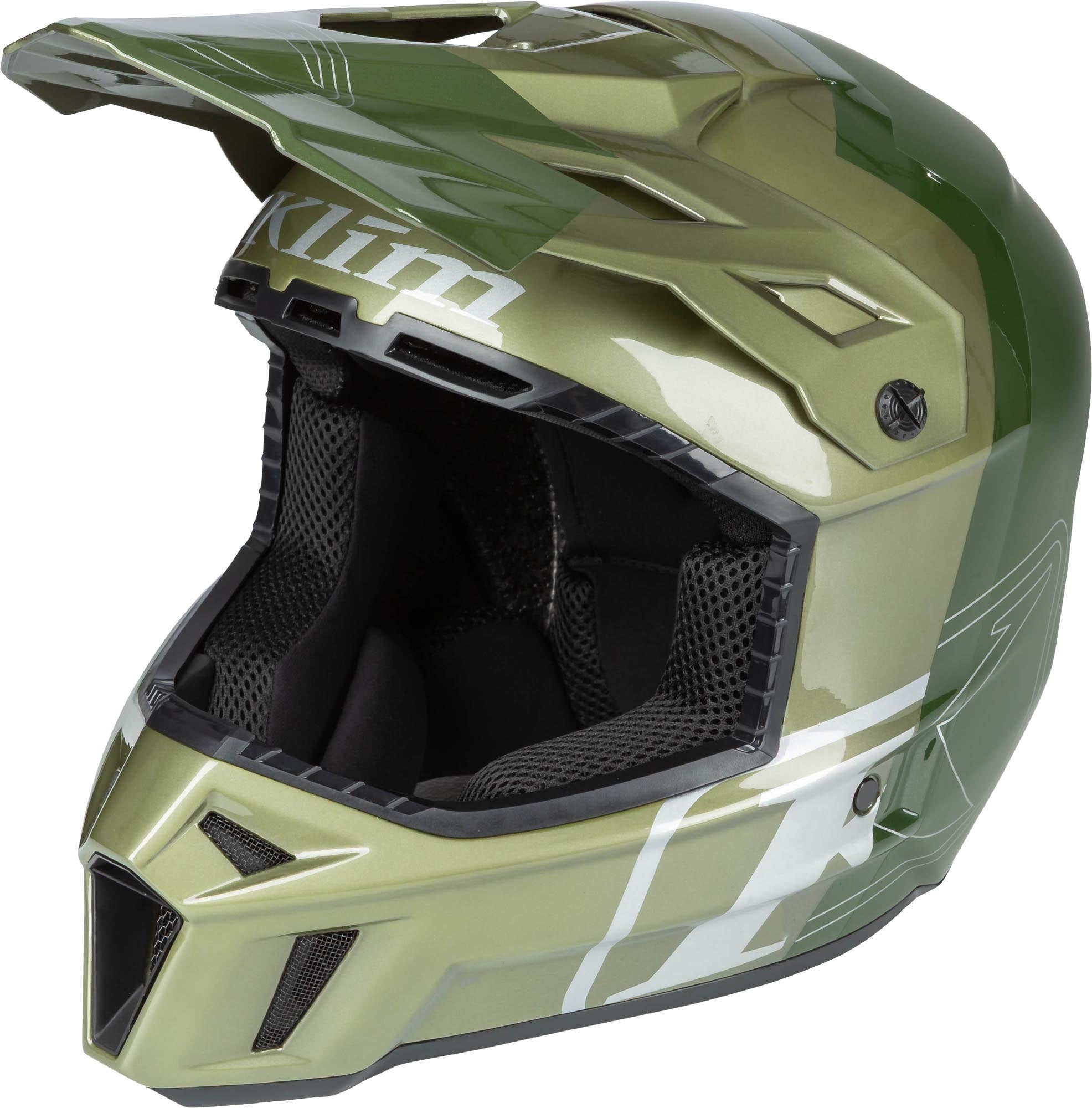Klim F3 Carbon Pro Casque de motocross Vert foncé/vert clair 2XL Figure 1