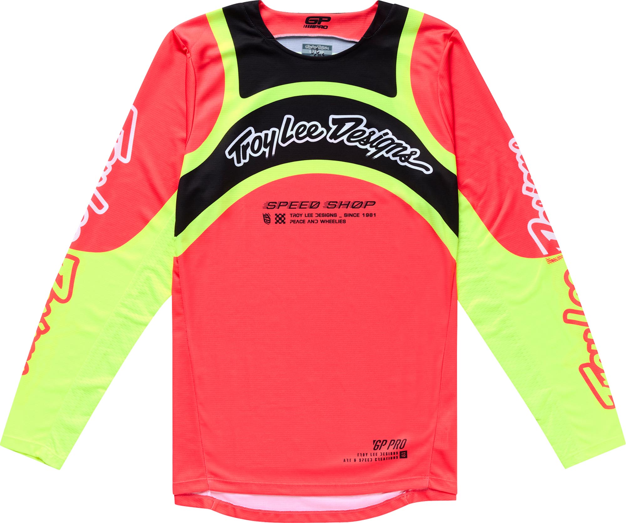 Troy Lee Designs GP Pro Swerve Motocross Jersey rot/gelb 2XL Abbildung 1