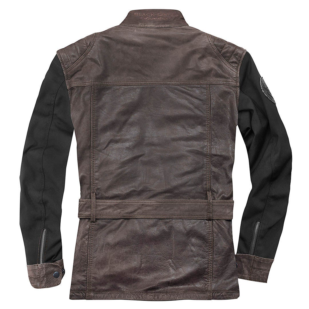 Black-Cafe London Retro Motorcycle Leather Jacket black/brown 50 Figure 3