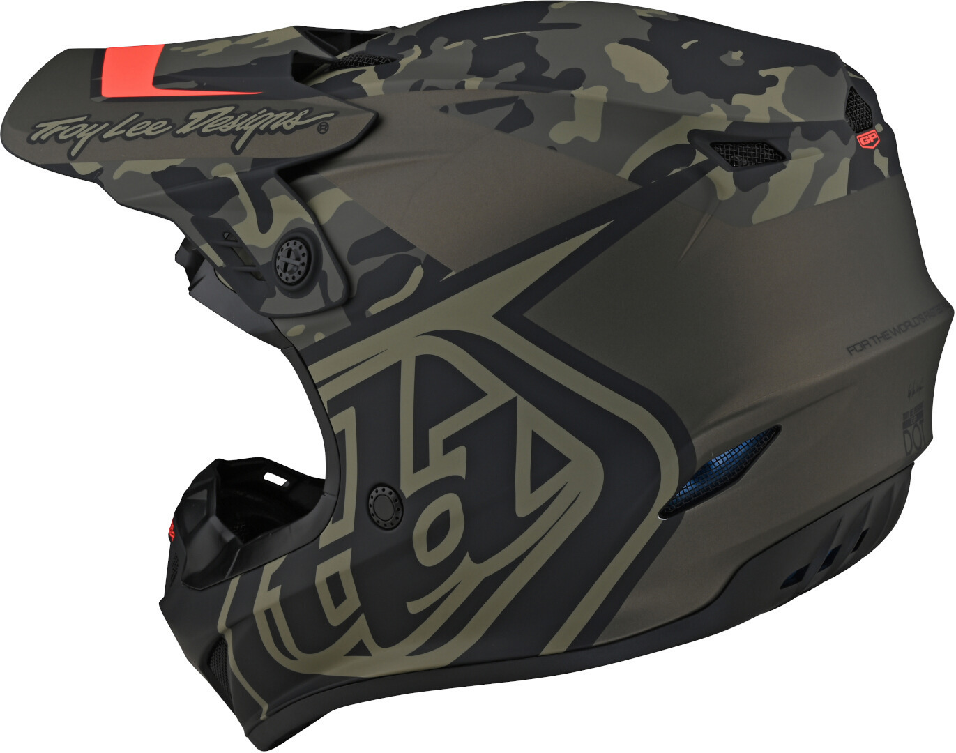 Troy Lee Designs GP Overload Camo Motocross hjälm Grön XS Figur 7