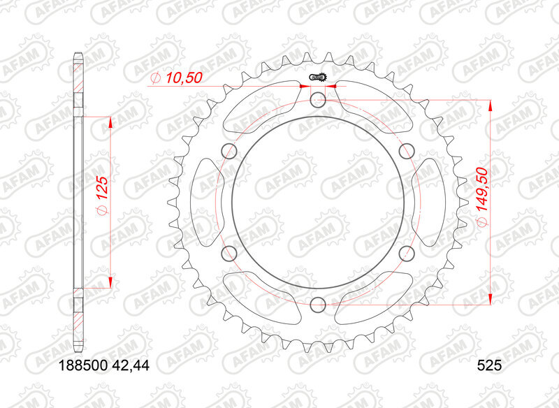 AFAM Kit chaîne 525XMR3 16/46 super-renforcé - couronne standard Figure 3