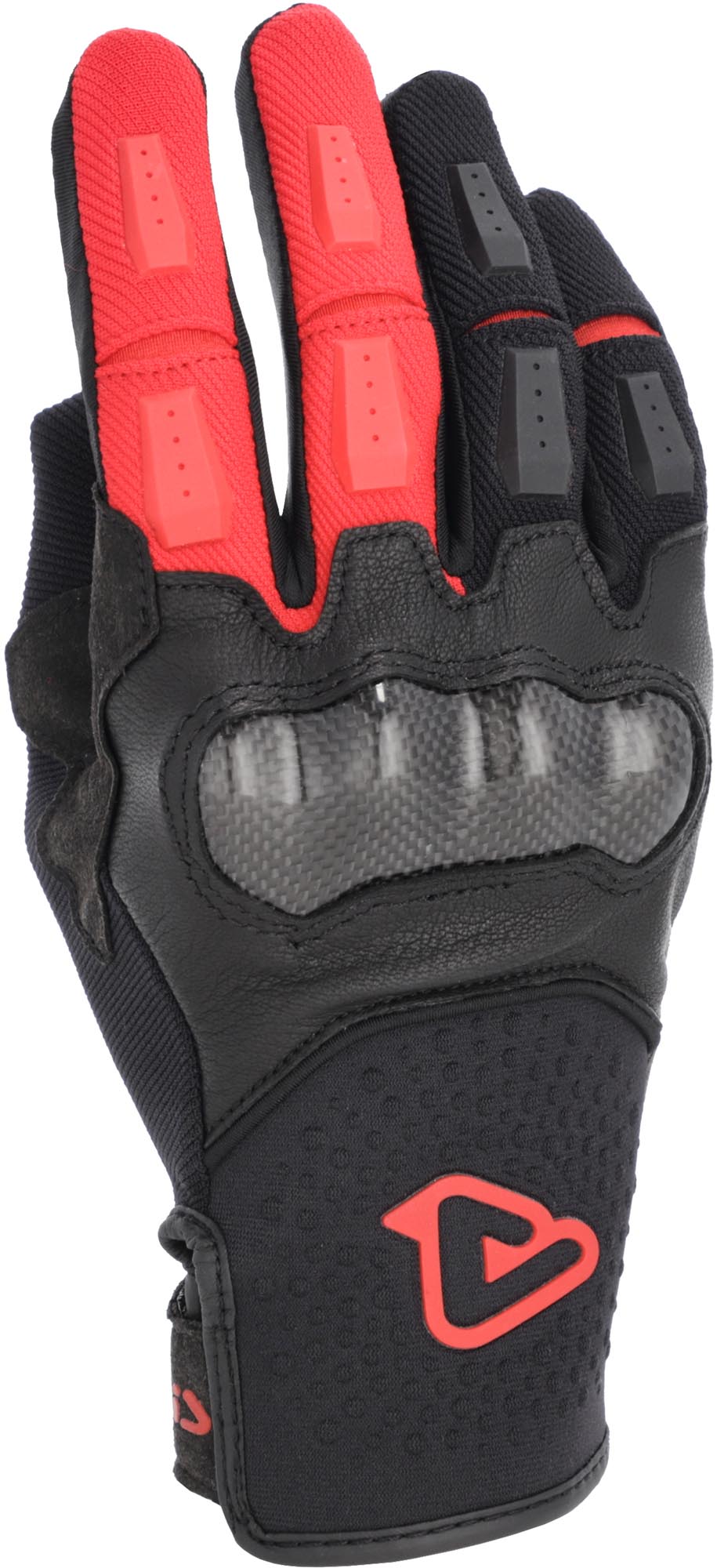 Acerbis Carbon G 5.0 Motorcycle Gloves black/red 2XL Figure 4