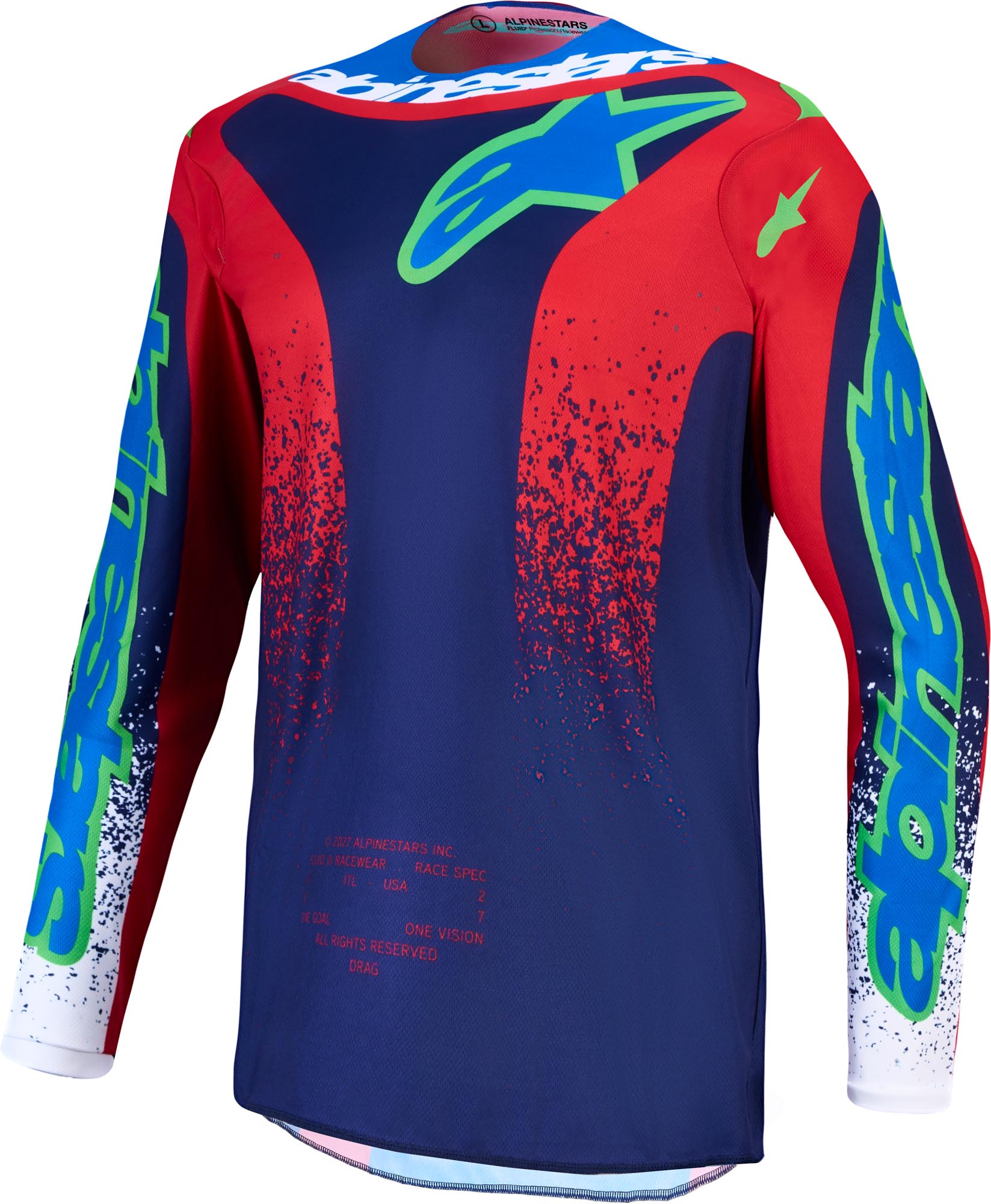 Alpinestars Fluid Drag Motocross dres plavo/crveno/bijelo S Slika 1