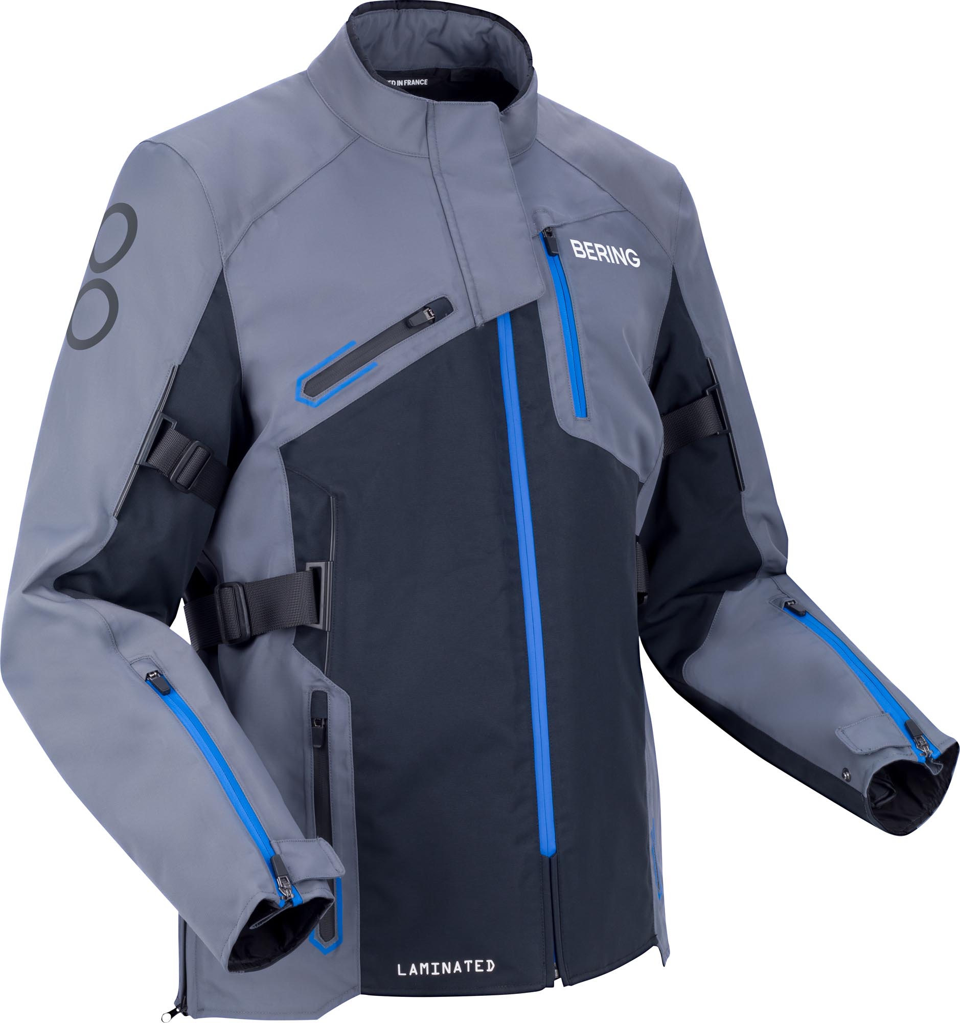 Bering Oxygen Motorcycle Textile jacket black/grey/blue S Figure 1