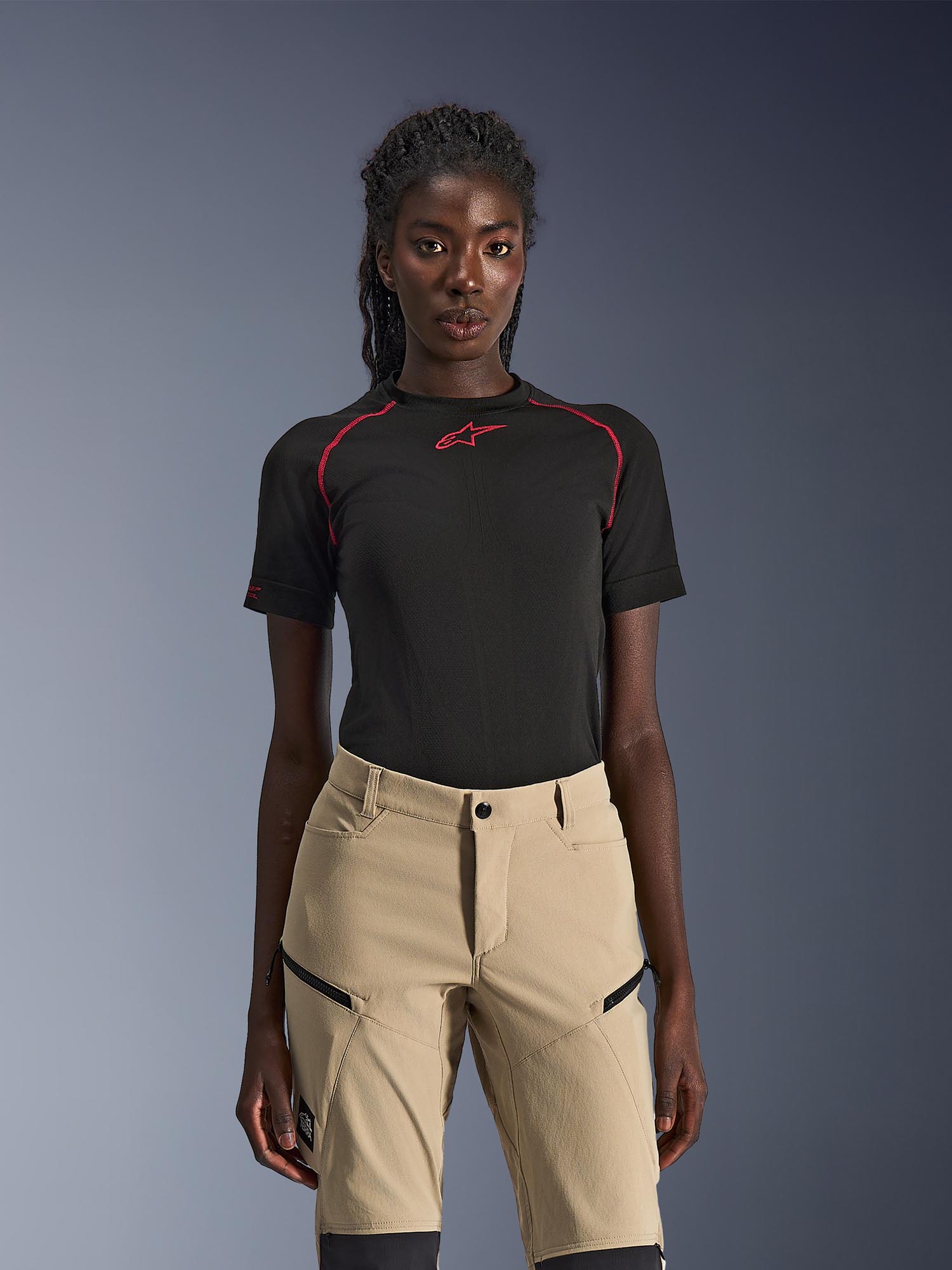 Side view of Alpinestars Stella Flex-AST Explorer Ladies Motorcycle Textile Pants