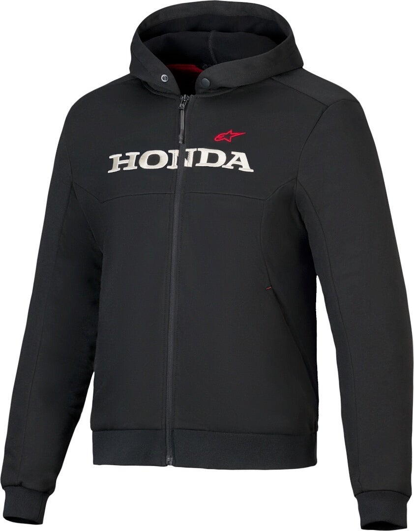 Alpinestars Men's Black Honda Chrome V3 Sport Motorcycle Zip Hoodie