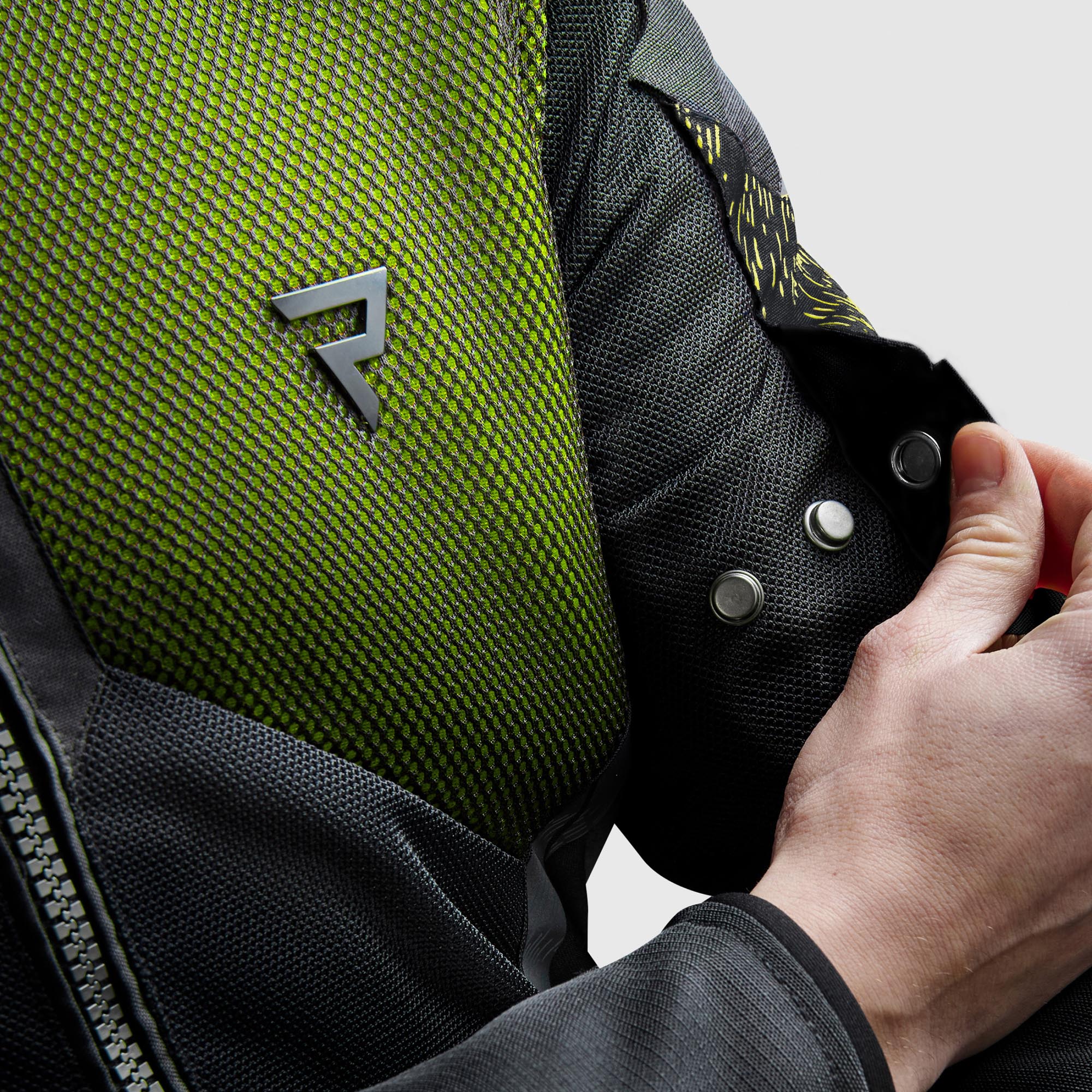 Side view of Rebelhorn Jax waterproof Motorcycle Textile Jacket